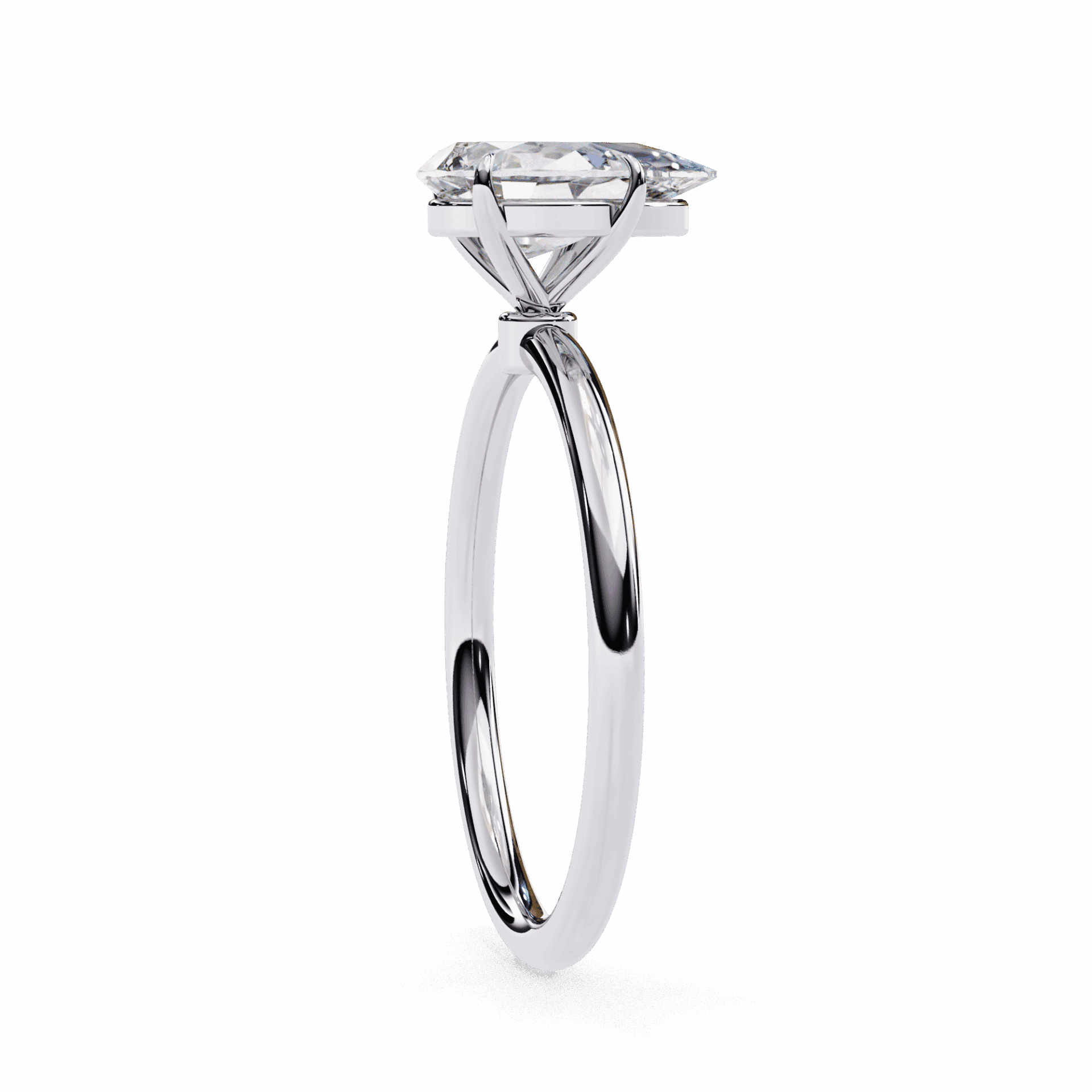 1 Carat Pear The Classic Bond Solitaire Ring in Moissanite | House of Estara