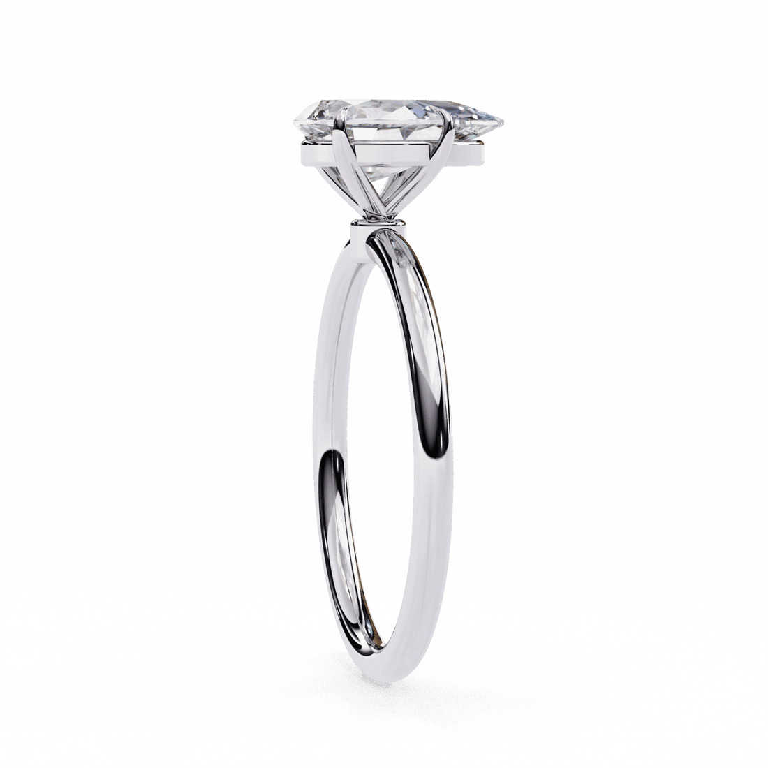 1 Carat Pear The Classic Bond Solitaire Ring in Moissanite | House of Estara
