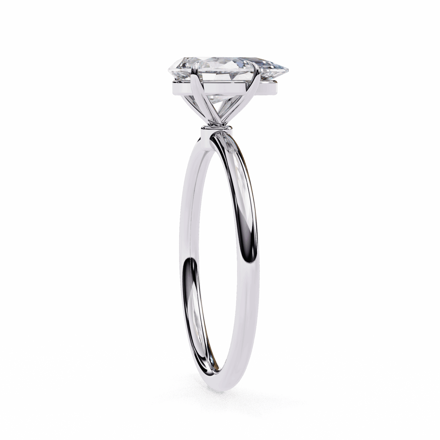 1 Carat Pear The Classic Bond Solitaire Ring in Moissanite | House of Estara