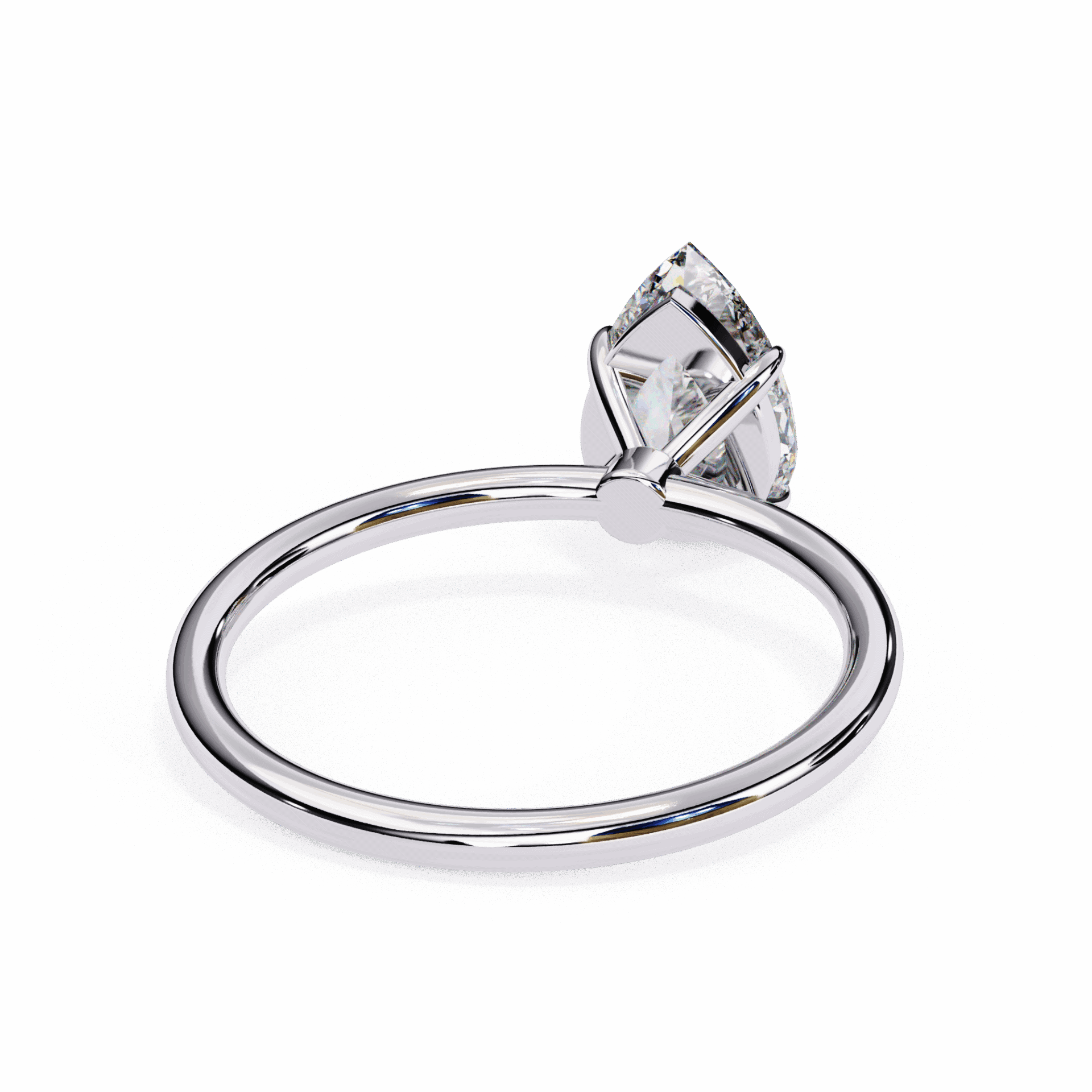1 Carat Pear The Classic Bond Solitaire Ring in Moissanite | House of Estara