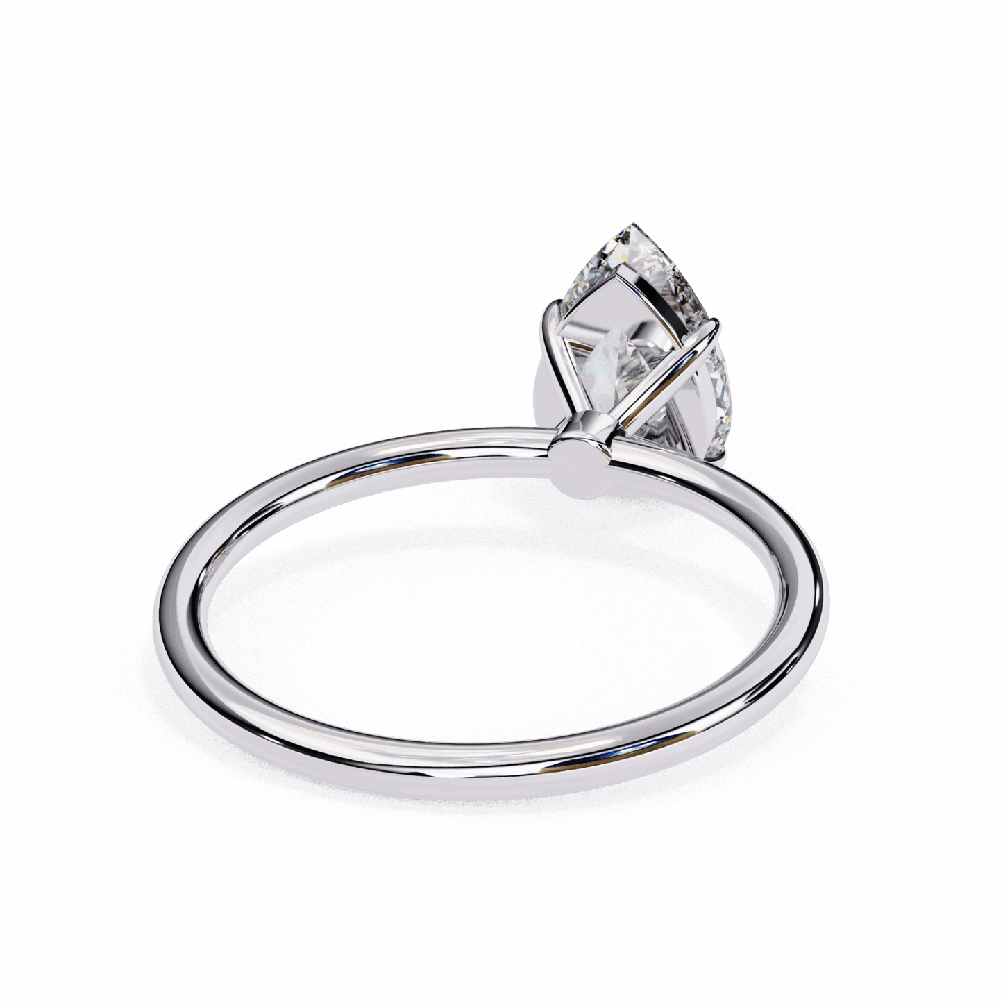 1 Carat Pear The Classic Bond Solitaire Ring in Moissanite | House of Estara