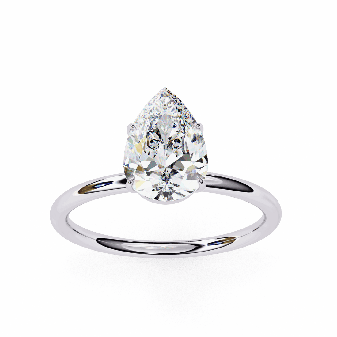 1 Carat Pear The Classic Bond Solitaire Ring in Moissanite | House of Estara