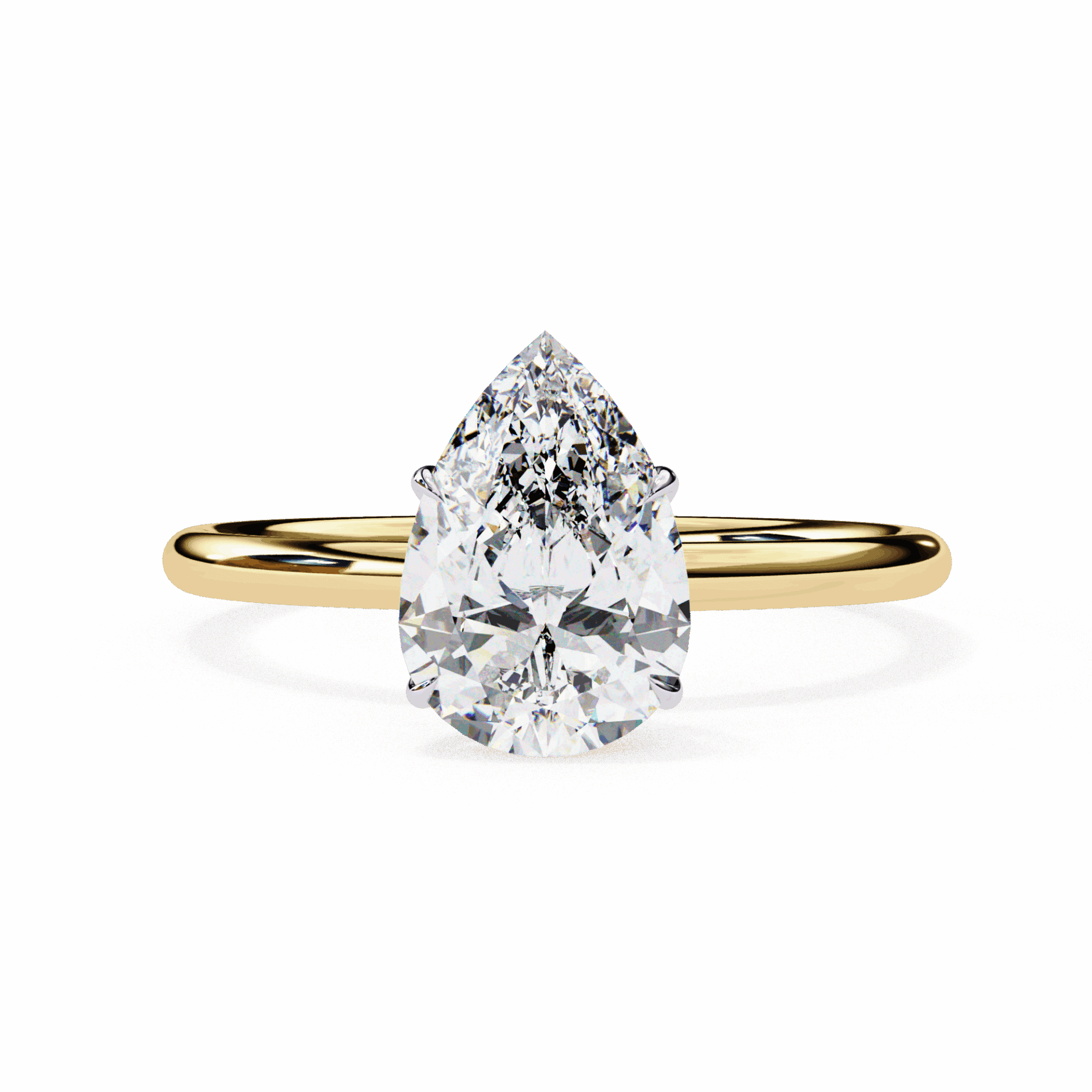 1 Carat Pear The Classic Bond Solitaire Ring in Moissanite | House of Estara