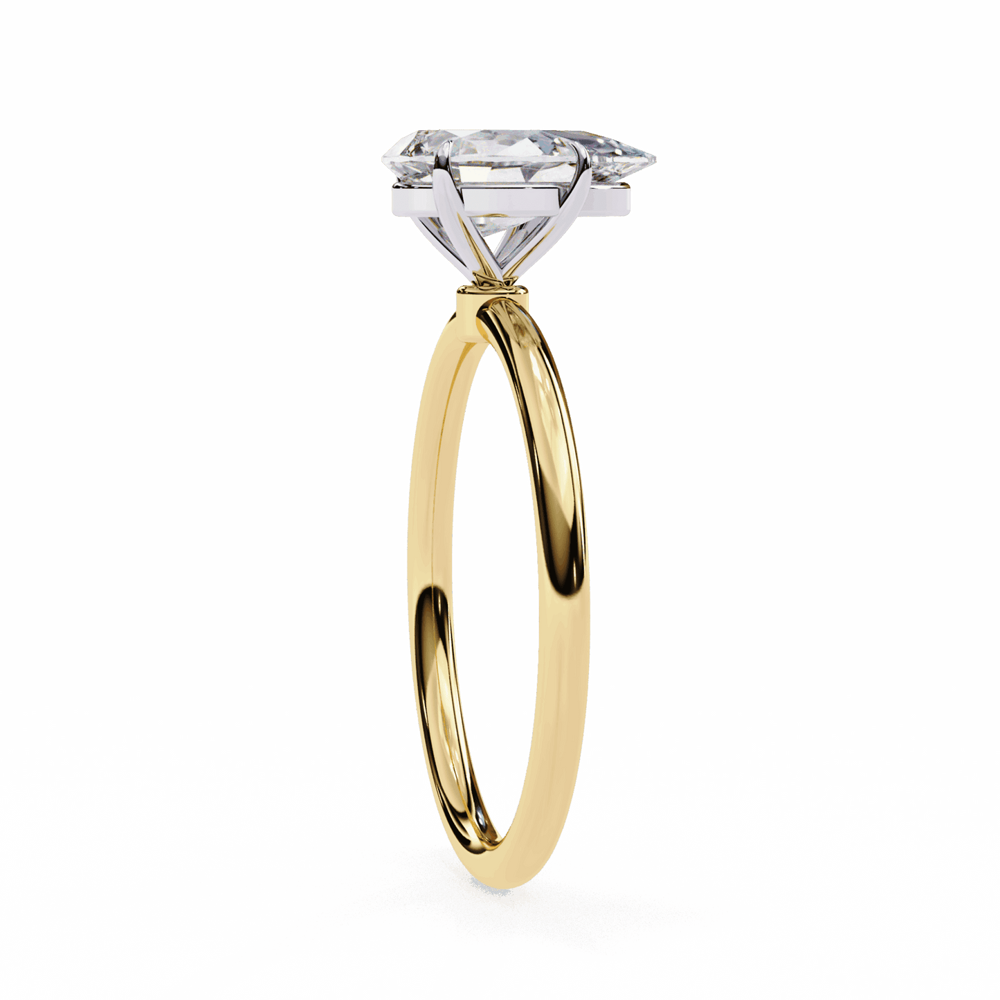 1 Carat Pear The Classic Bond Solitaire Ring in Moissanite | House of Estara
