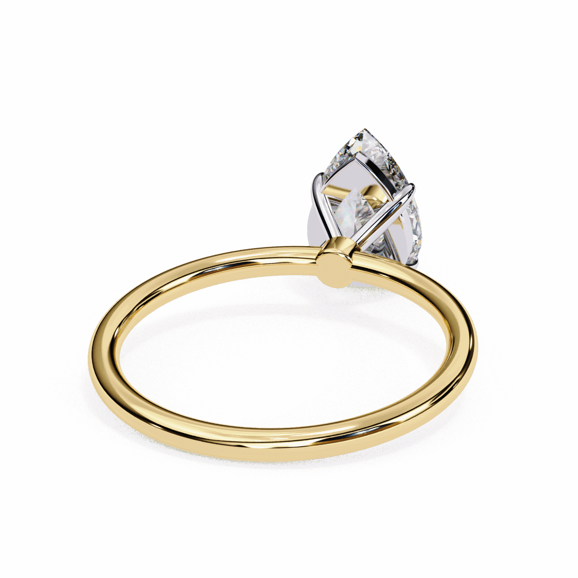 1 Carat Pear The Classic Bond Solitaire Ring in Moissanite | House of Estara