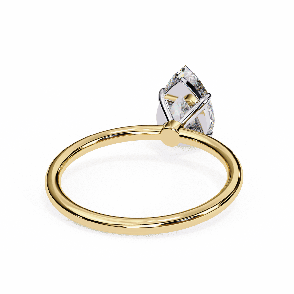 1 Carat Pear The Classic Bond Solitaire Ring in Moissanite | House of Estara