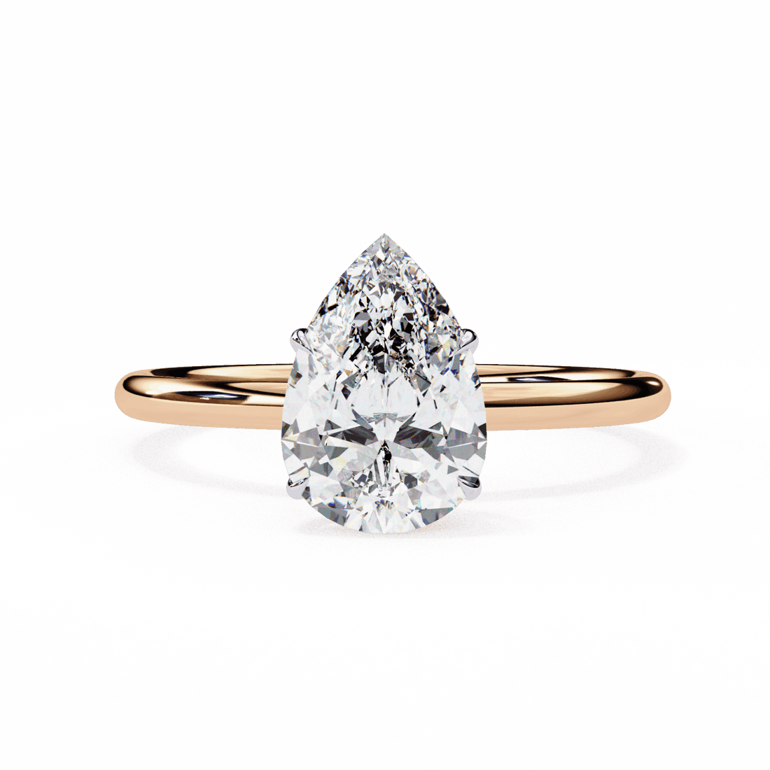 1 Carat Pear The Classic Bond Solitaire Ring in Moissanite | House of Estara