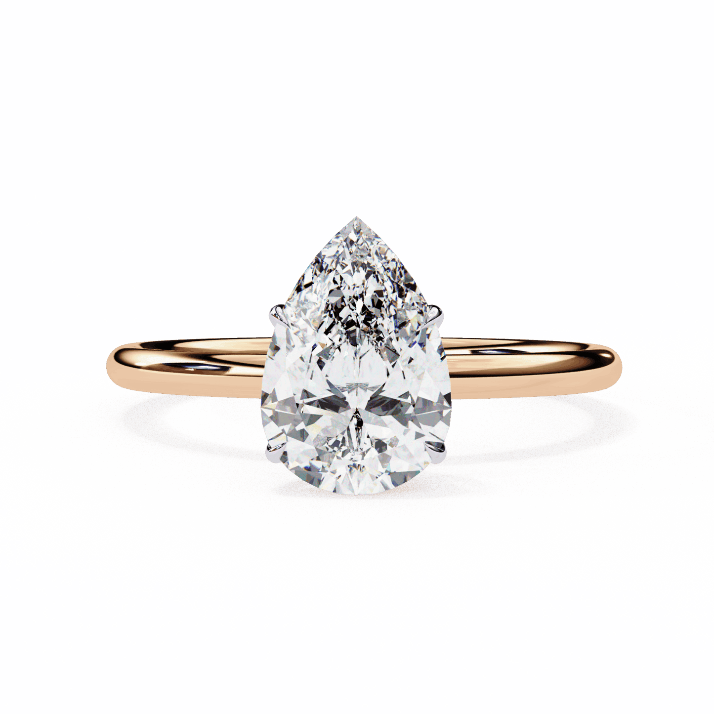 1 Carat Pear The Classic Bond Solitaire Ring in Moissanite | House of Estara