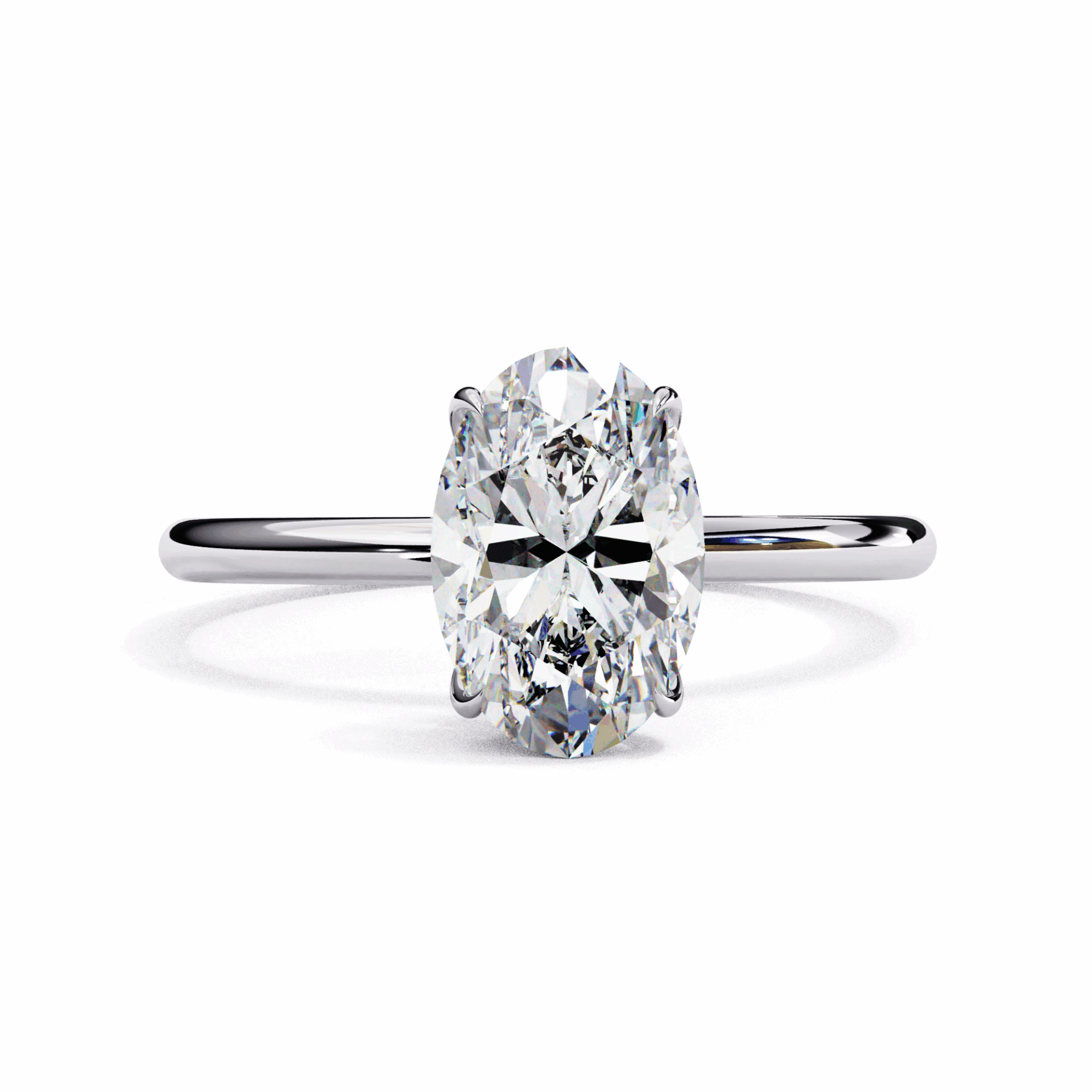 1.25 Carat Oval The Classic Bond Solitaire Ring in Moissanite | House of Estara