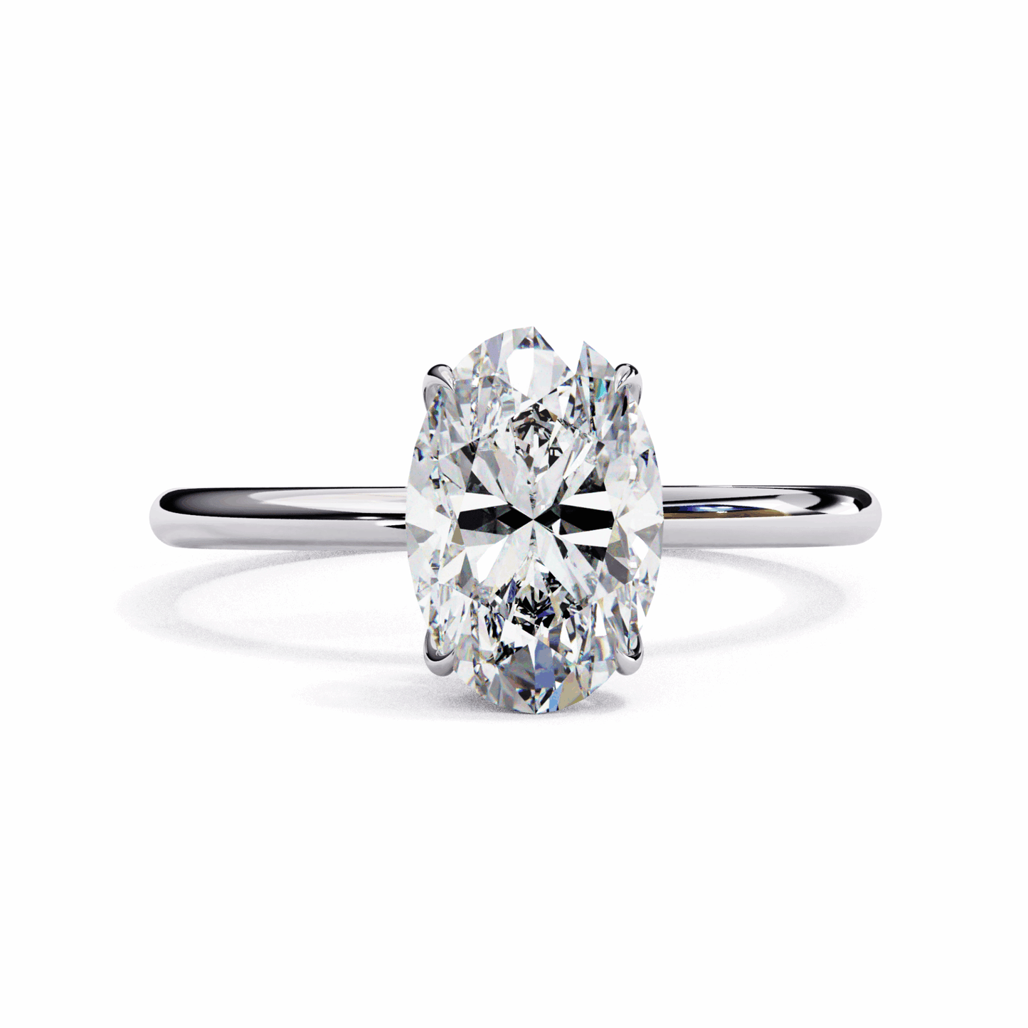 1.25 Carat Oval The Classic Bond Solitaire Ring in Moissanite | House of Estara