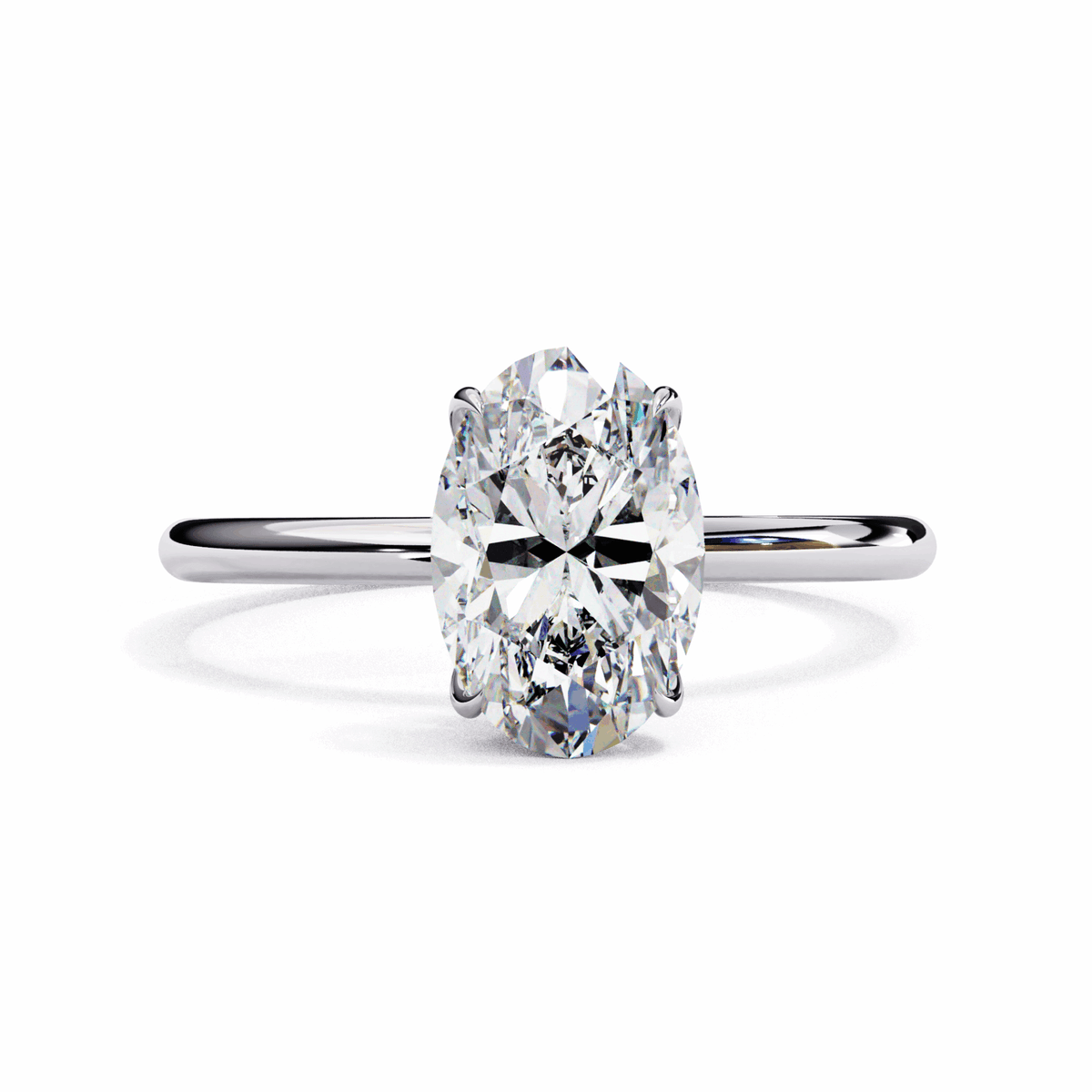 1.25 Carat Oval The Classic Bond Solitaire Ring in Moissanite | House of Estara