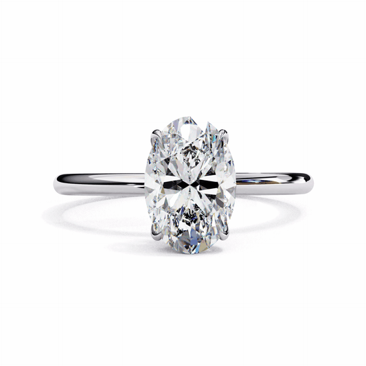 1.25 Carat Oval The Classic Bond Solitaire Ring in Moissanite | House of Estara