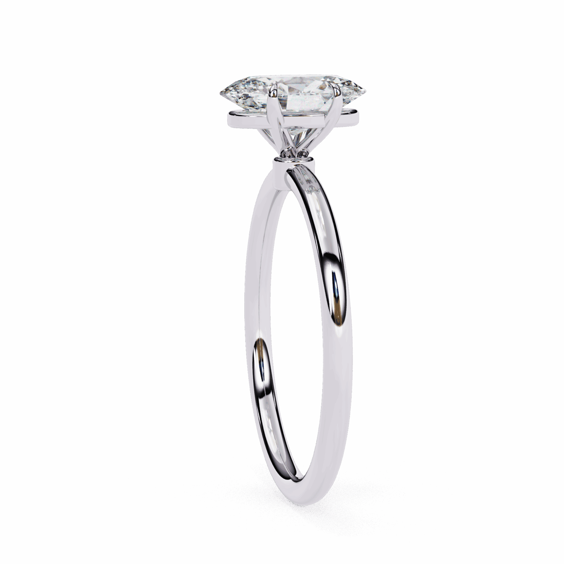 1.25 Carat Oval The Classic Bond Solitaire Ring in Moissanite | House of Estara
