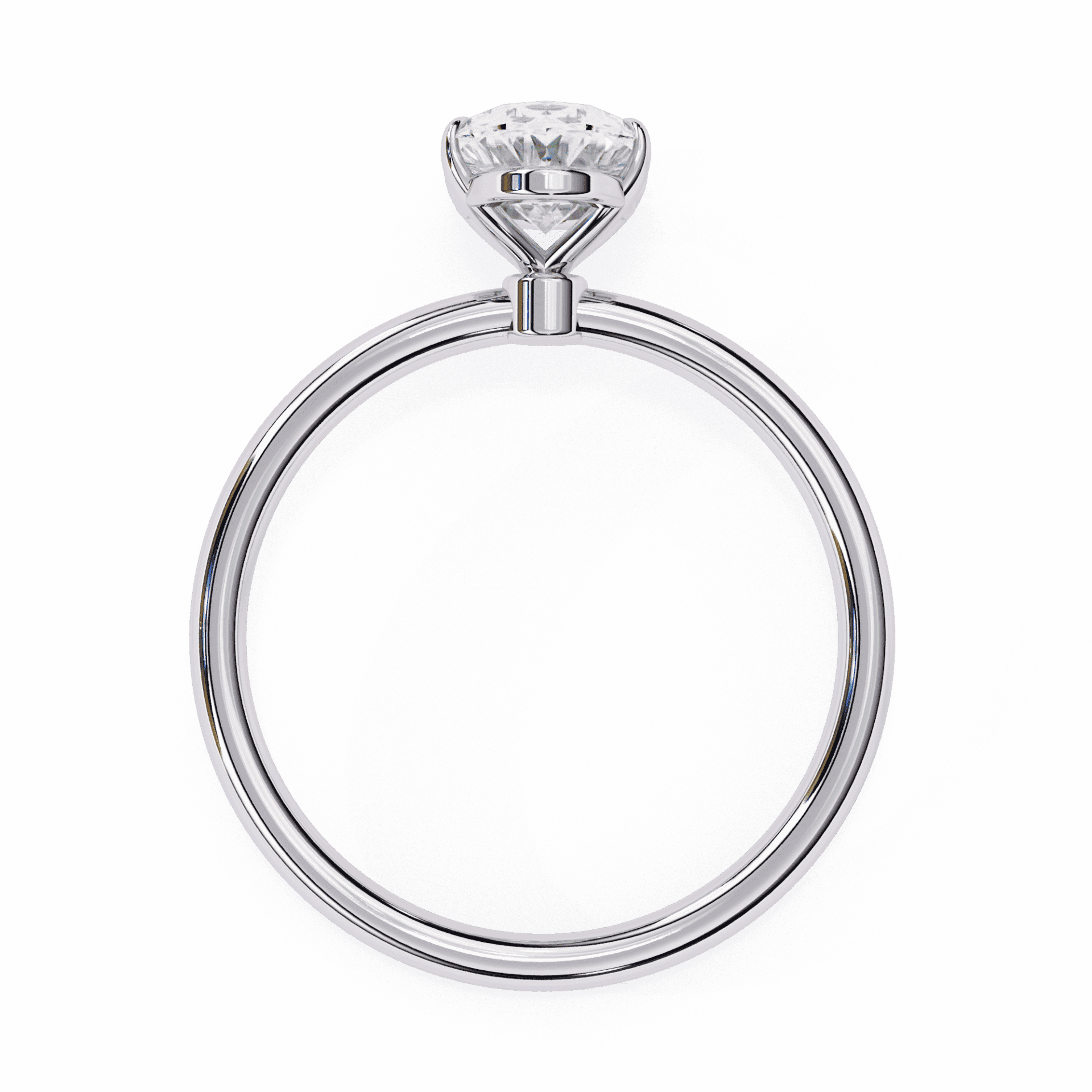 1.25 Carat Oval The Classic Bond Solitaire Ring in Moissanite | House of Estara