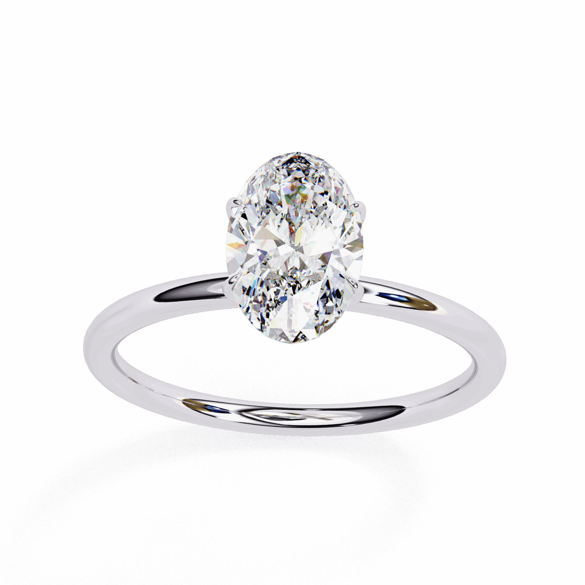 1.25 Carat Oval The Classic Bond Solitaire Ring in Moissanite | House of Estara