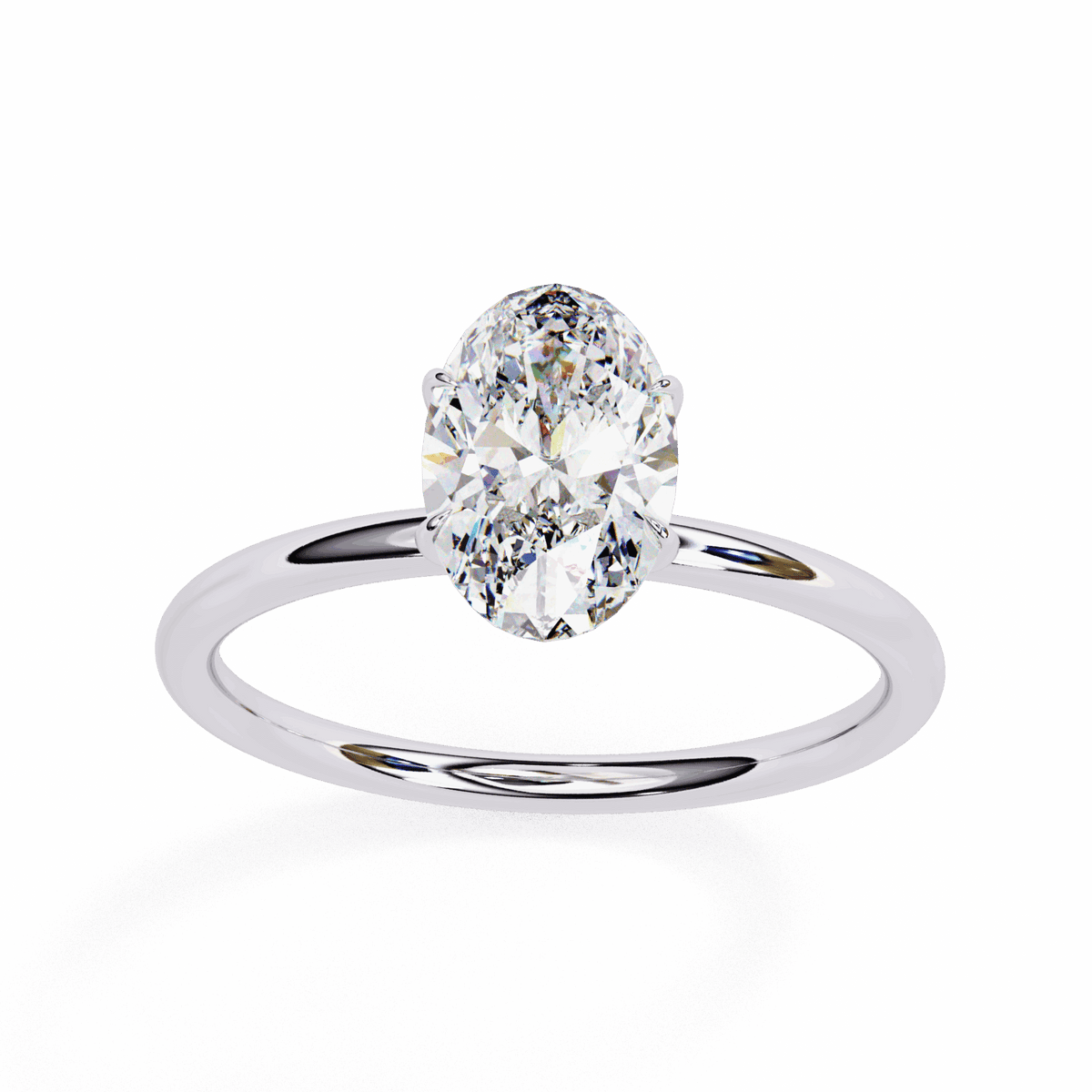 1.25 Carat Oval The Classic Bond Solitaire Ring in Moissanite | House of Estara