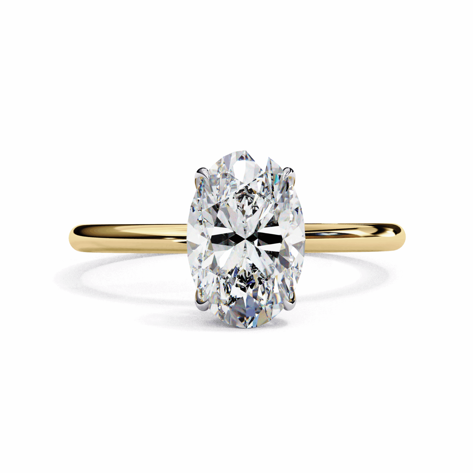 1.25 Carat Oval The Classic Bond Solitaire Ring in Moissanite | House of Estara