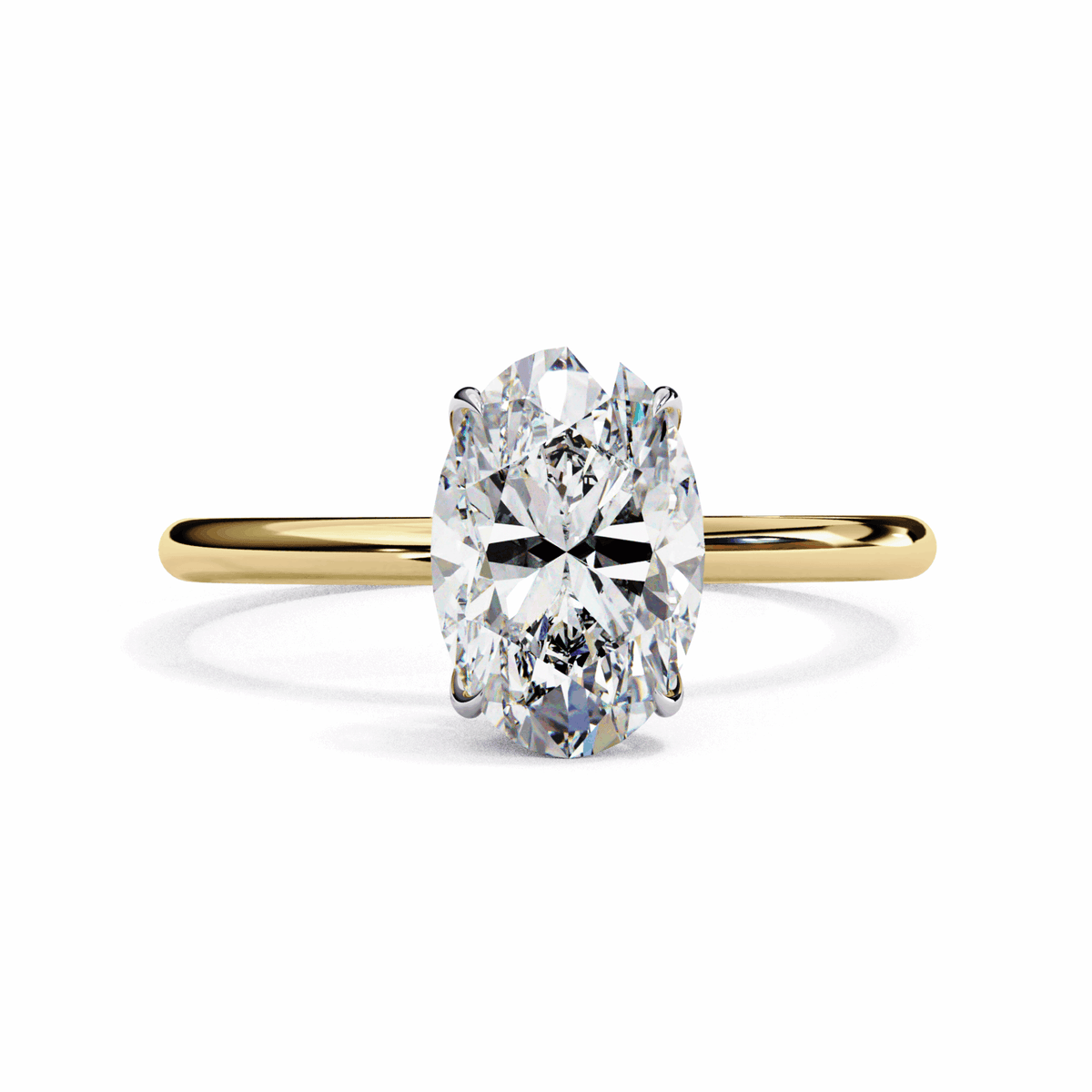 1.25 Carat Oval The Classic Bond Solitaire Ring in Moissanite | House of Estara