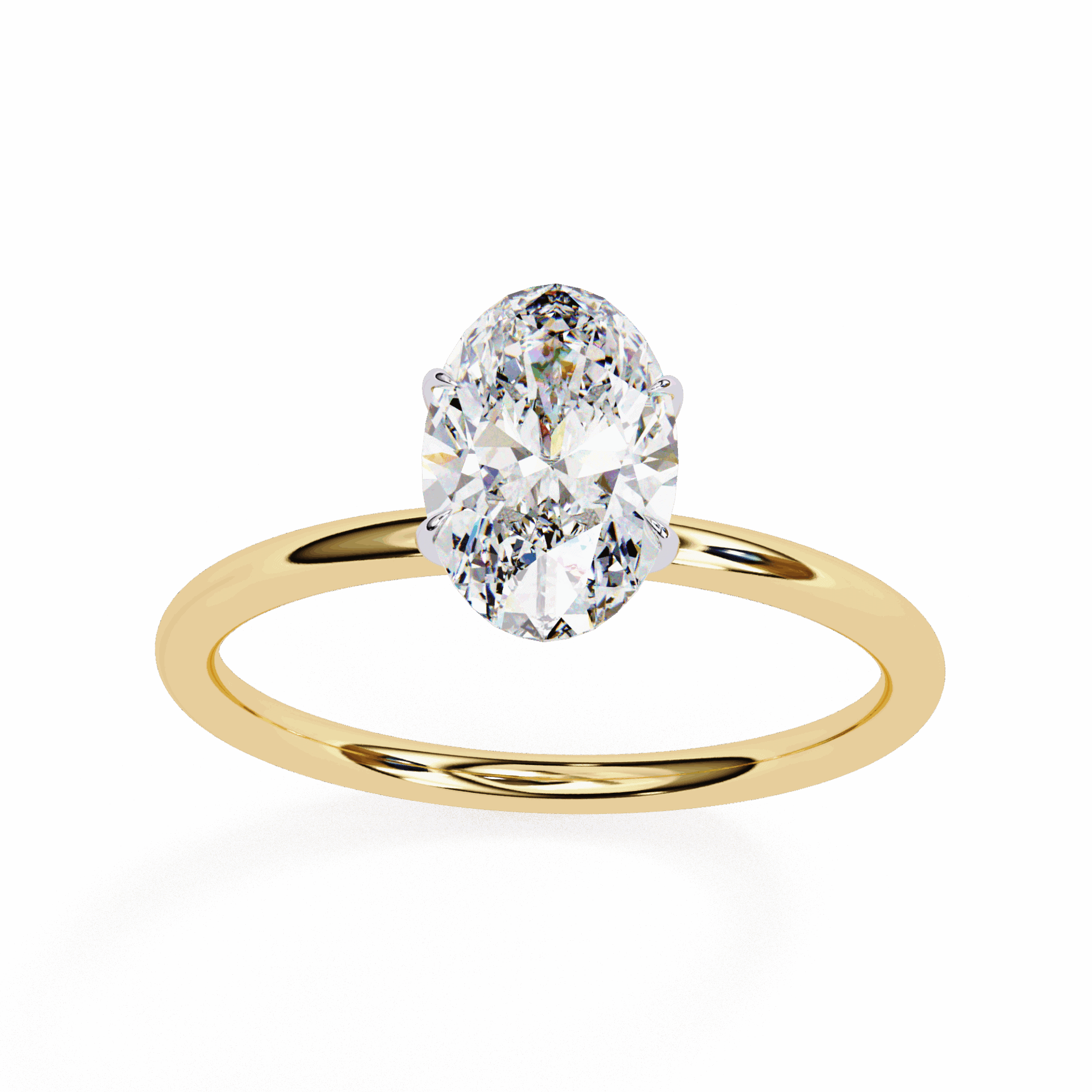 1.25 Carat Oval The Classic Bond Solitaire Ring in Moissanite | House of Estara