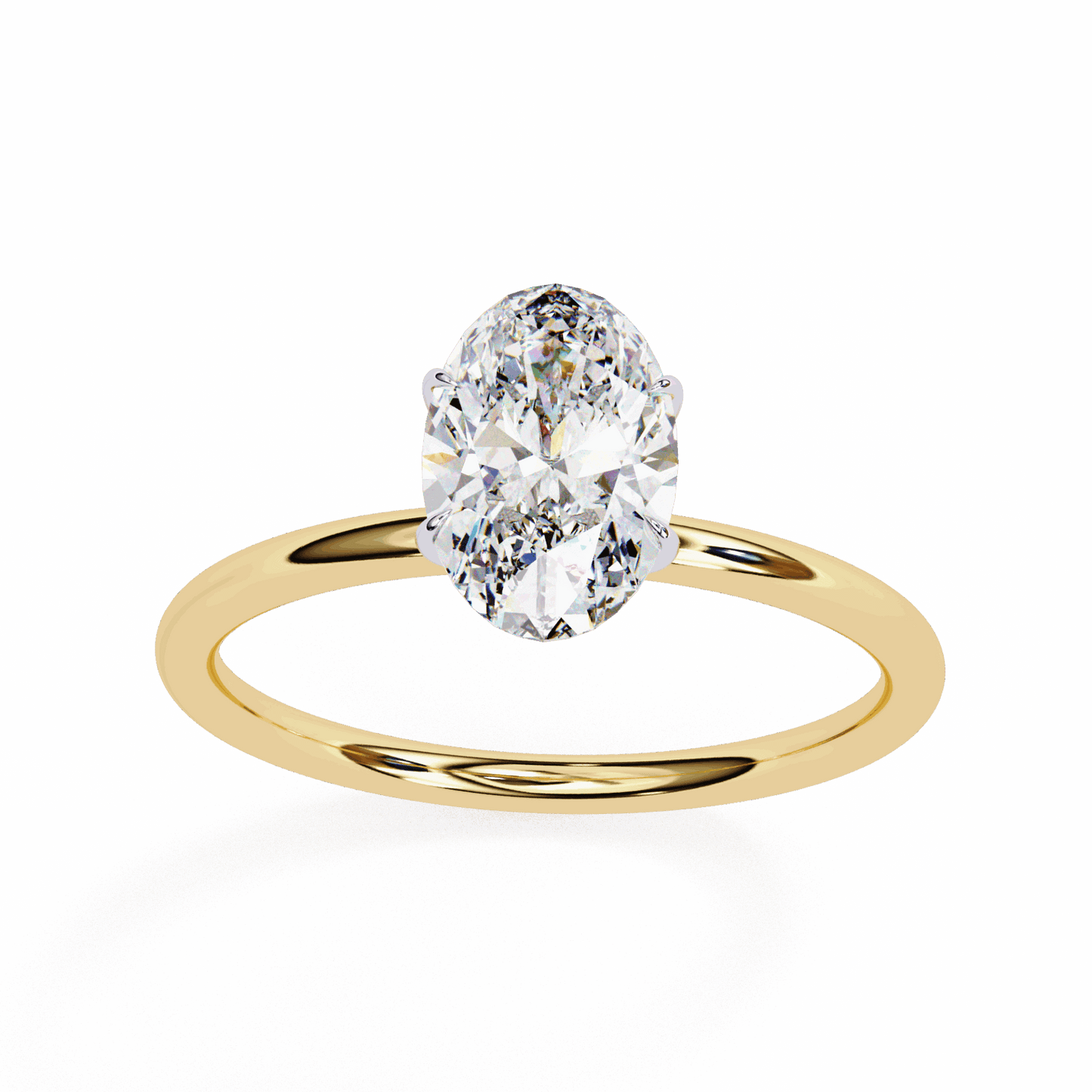 1.25 Carat Oval The Classic Bond Solitaire Ring in Moissanite | House of Estara