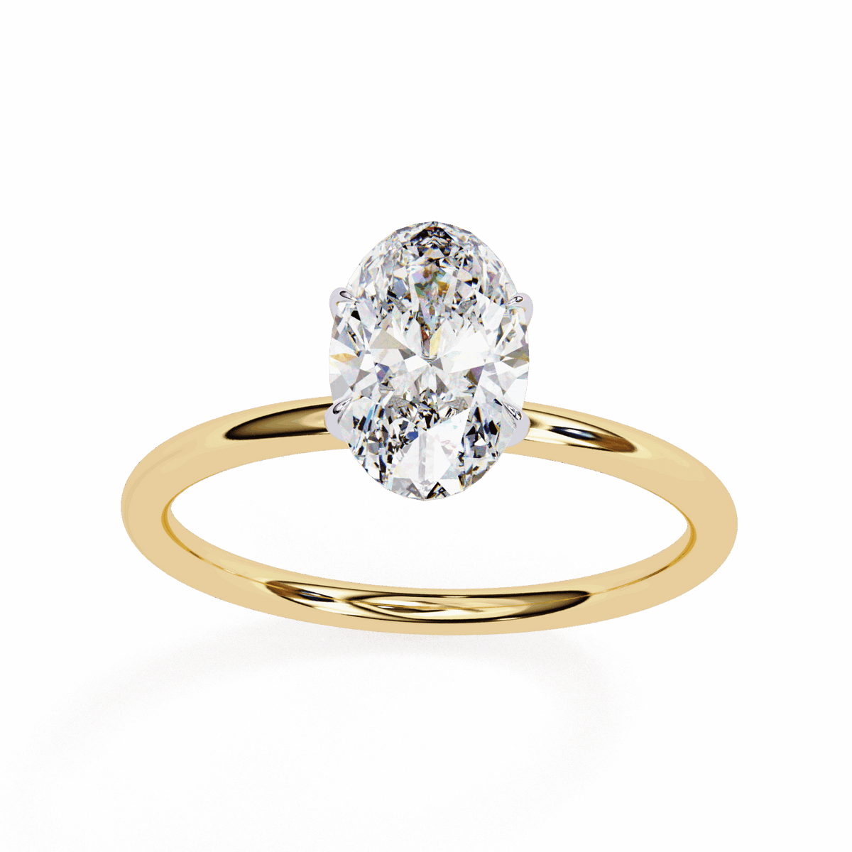 1.25 Carat Oval The Classic Bond Solitaire Ring in Moissanite | House of Estara