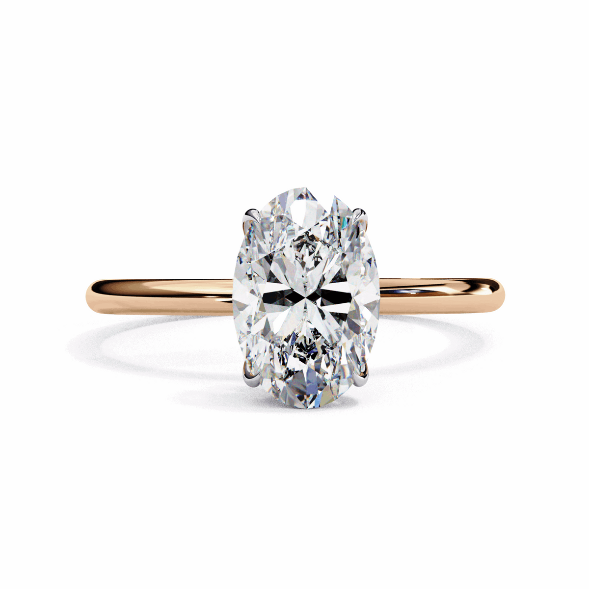 1.25 Carat Oval The Classic Bond Solitaire Ring in Moissanite | House of Estara