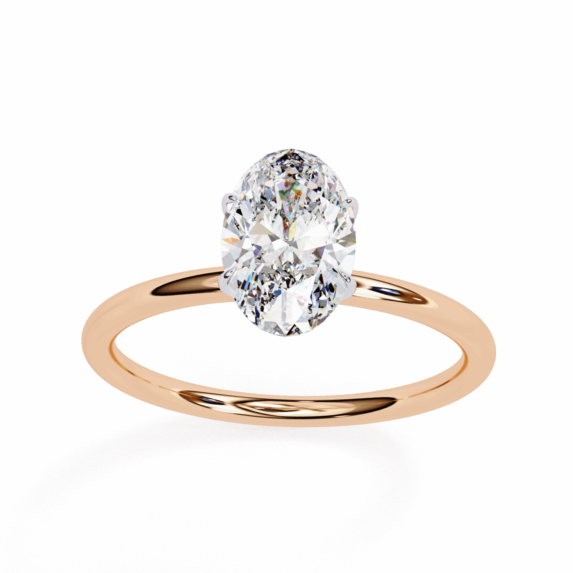1.25 Carat Oval The Classic Bond Solitaire Ring in Moissanite | House of Estara