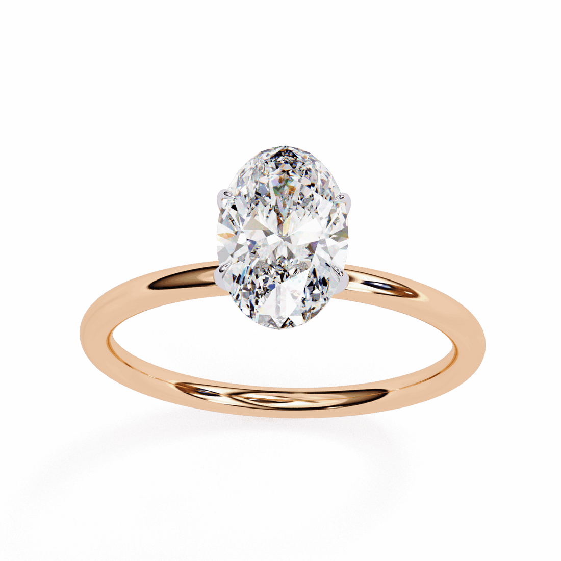 1.25 Carat Oval The Classic Bond Solitaire Ring in Moissanite | House of Estara