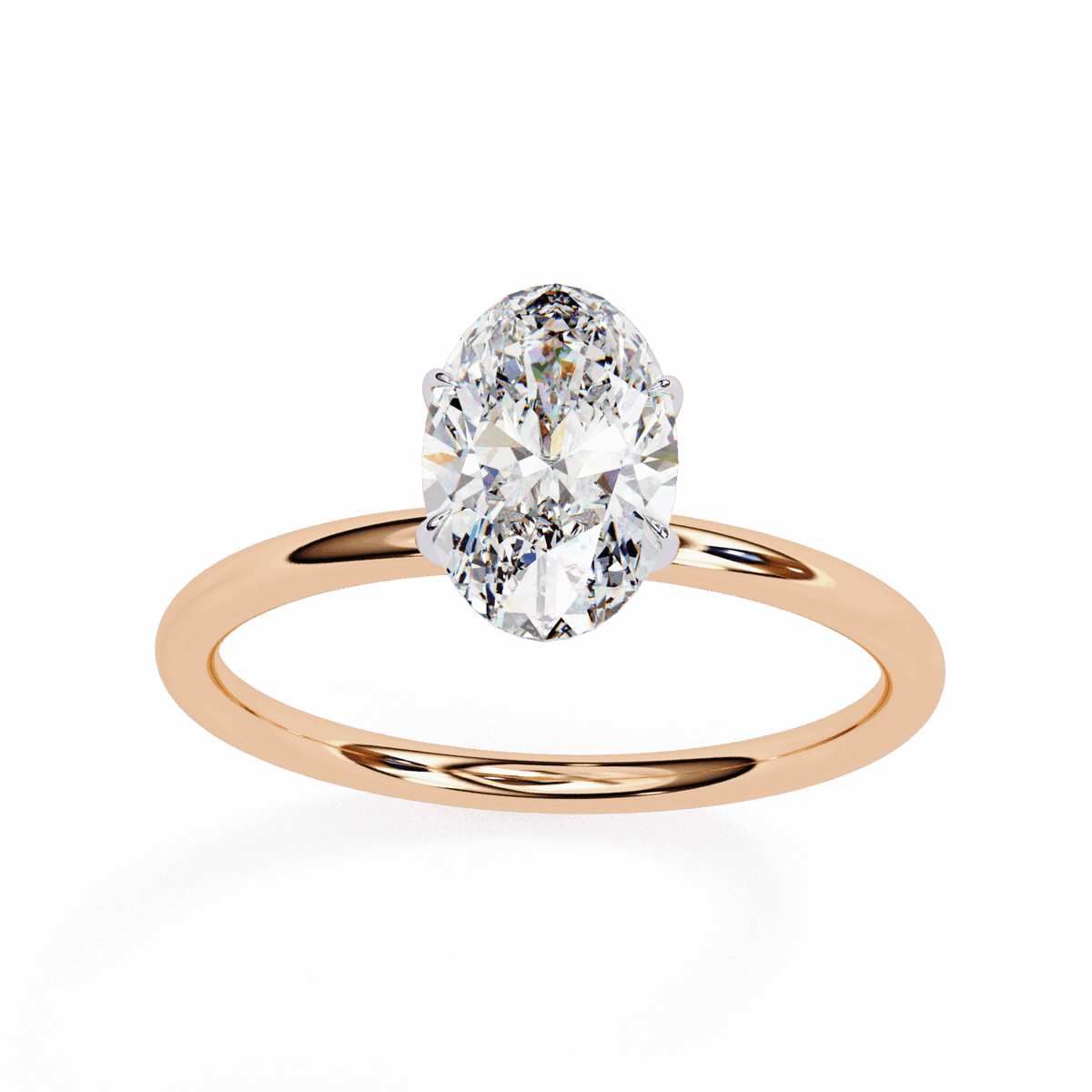 1.25 Carat Oval The Classic Bond Solitaire Ring in Moissanite | House of Estara