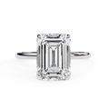 2.5 Carat Emerald Cut The Classic Bond Moissanite Solitaire Ring