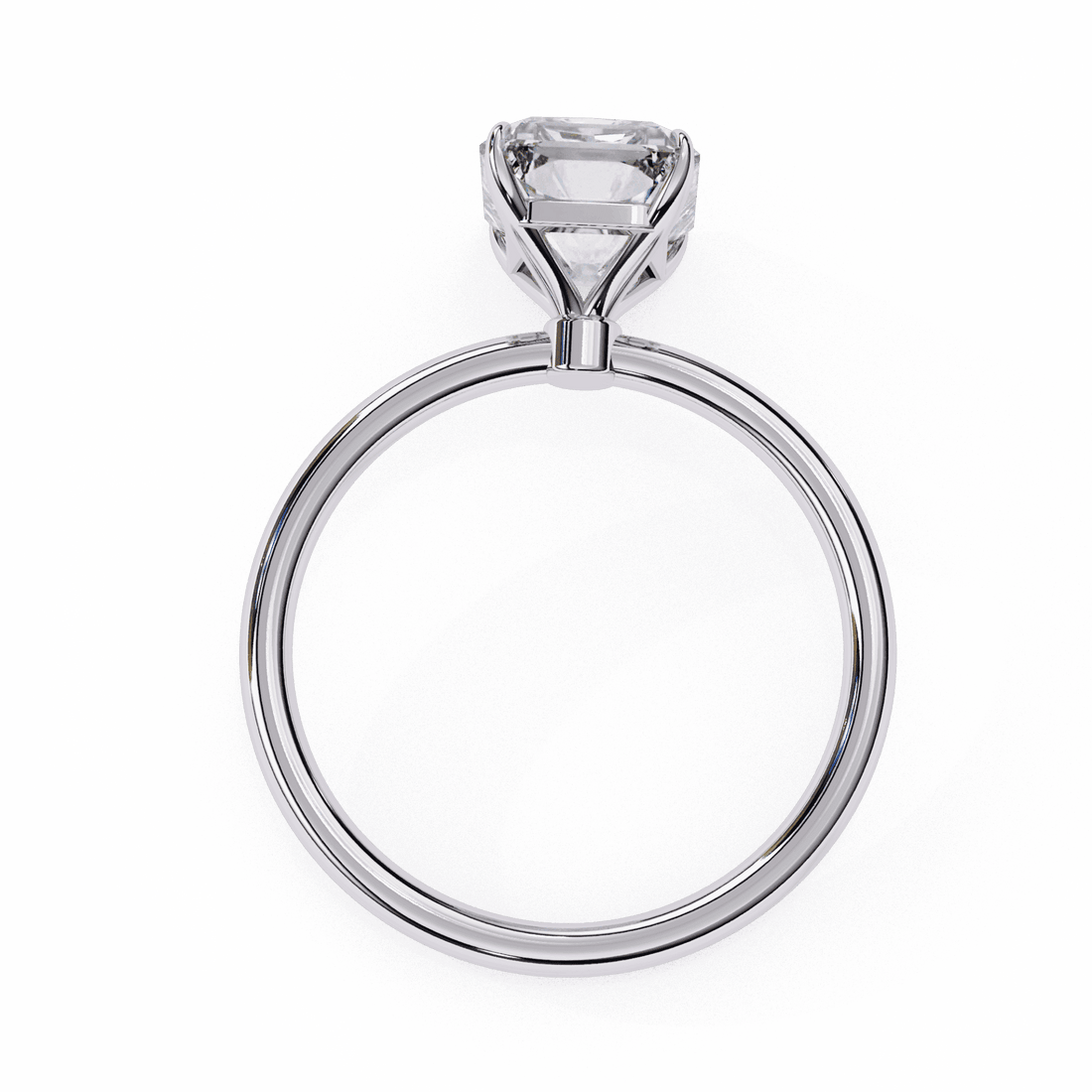 2.5 Carat Emerald The Classic Bond Solitaire Ring in Moissanite | House of Estara