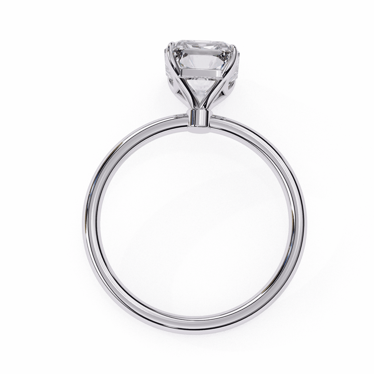 2.5 Carat Emerald The Classic Bond Solitaire Ring in Moissanite | House of Estara