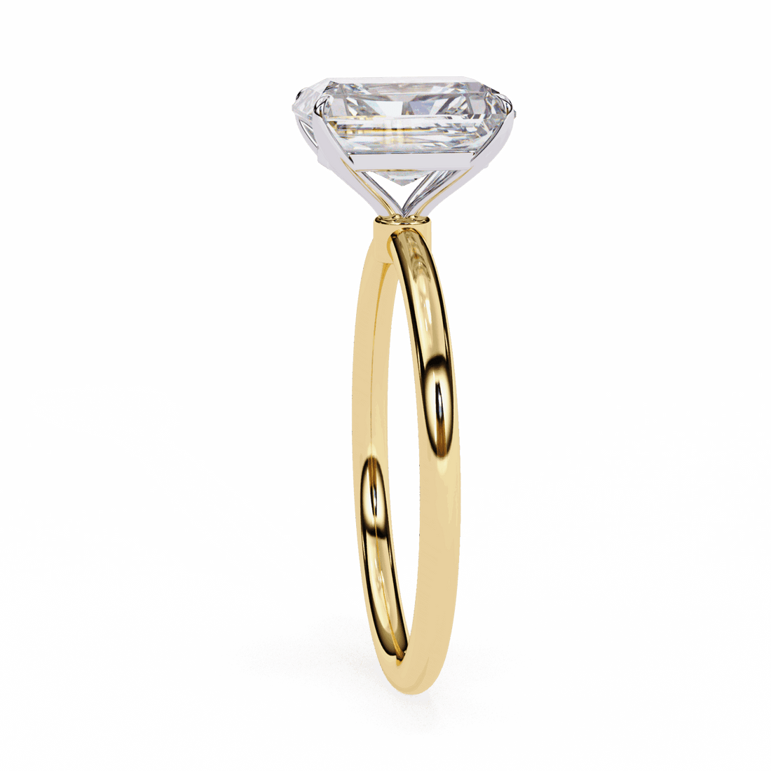 2.5 Carat Emerald The Classic Bond Solitaire Ring in Moissanite | House of Estara