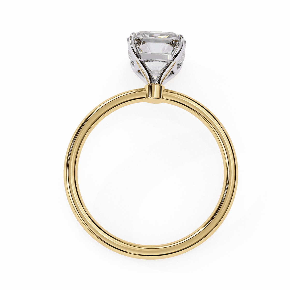 2.5 Carat Emerald The Classic Bond Solitaire Ring in Moissanite | House of Estara