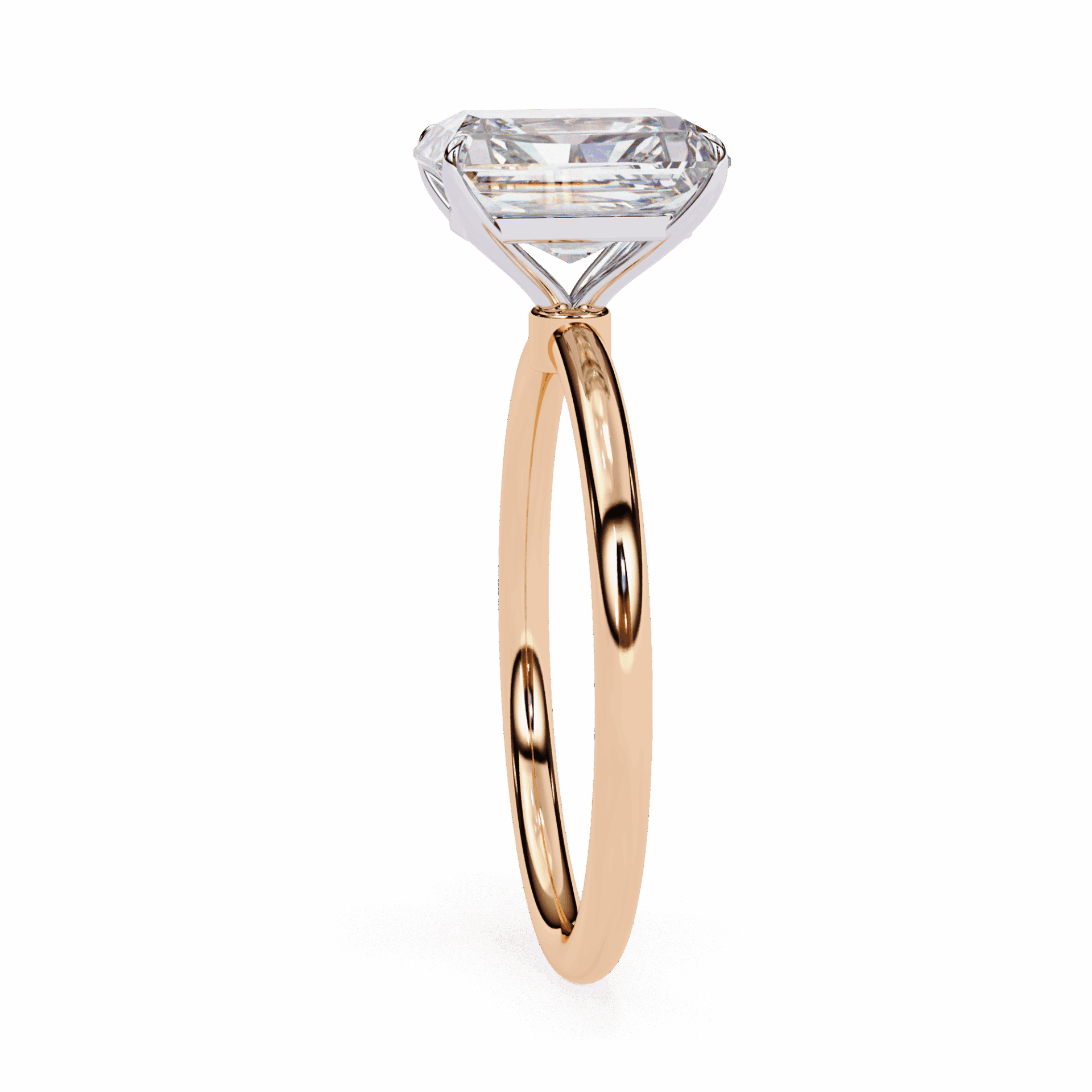 2.5 Carat Emerald The Classic Bond Solitaire Ring in Moissanite | House of Estara