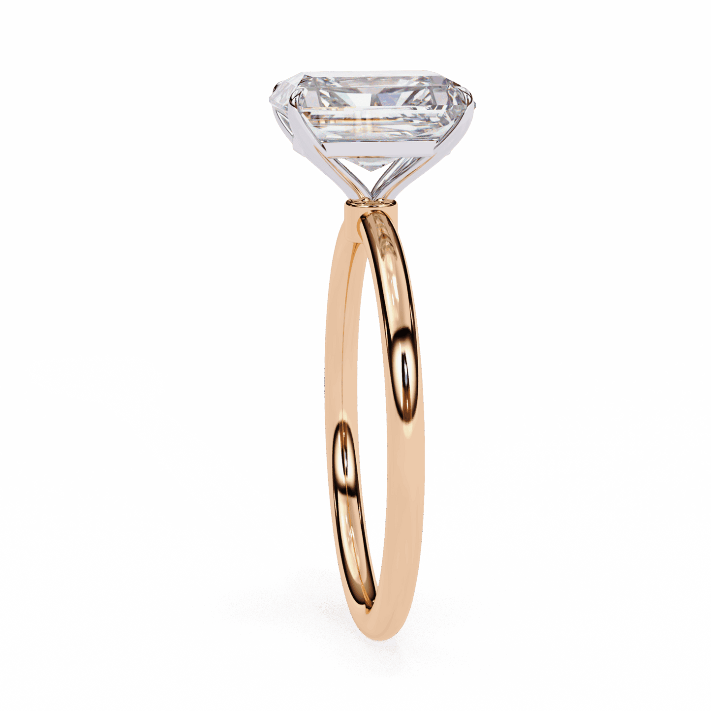 2.5 Carat Emerald The Classic Bond Solitaire Ring in Moissanite | House of Estara