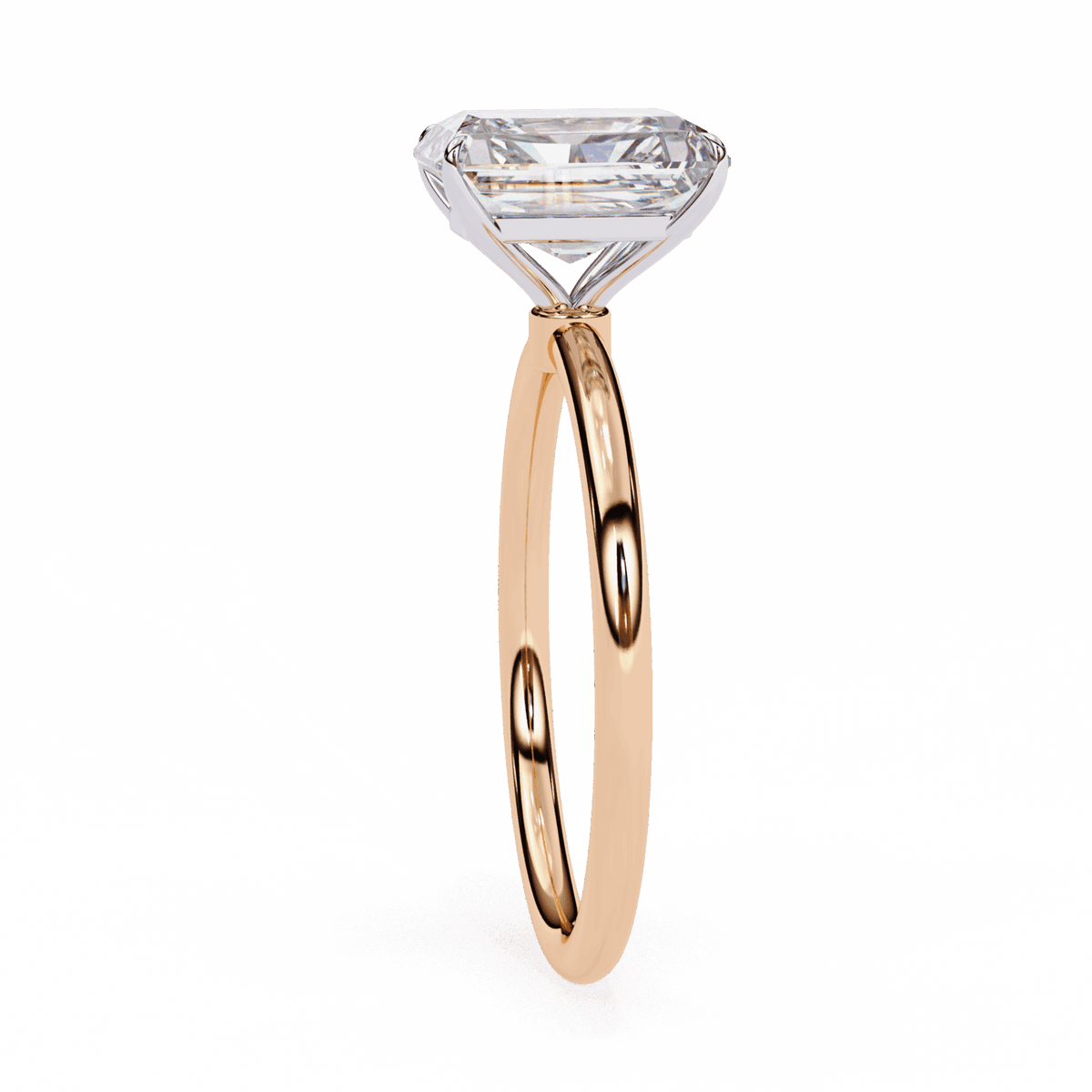 2.5 Carat Emerald The Classic Bond Solitaire Ring in Moissanite | House of Estara