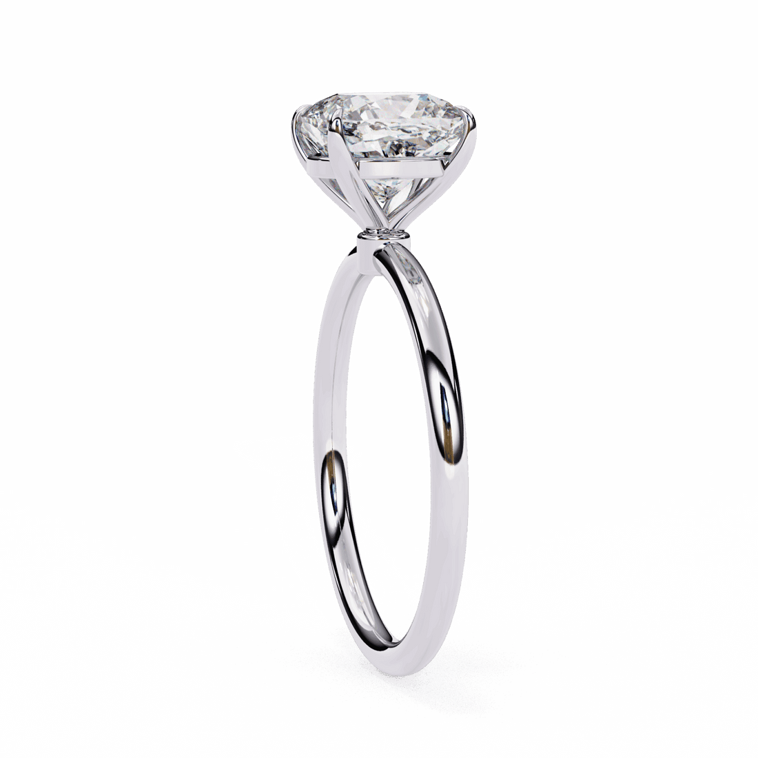 2.75 Carat Cushion The Classic Bond Solitaire Ring in Moissanite | House of Estara