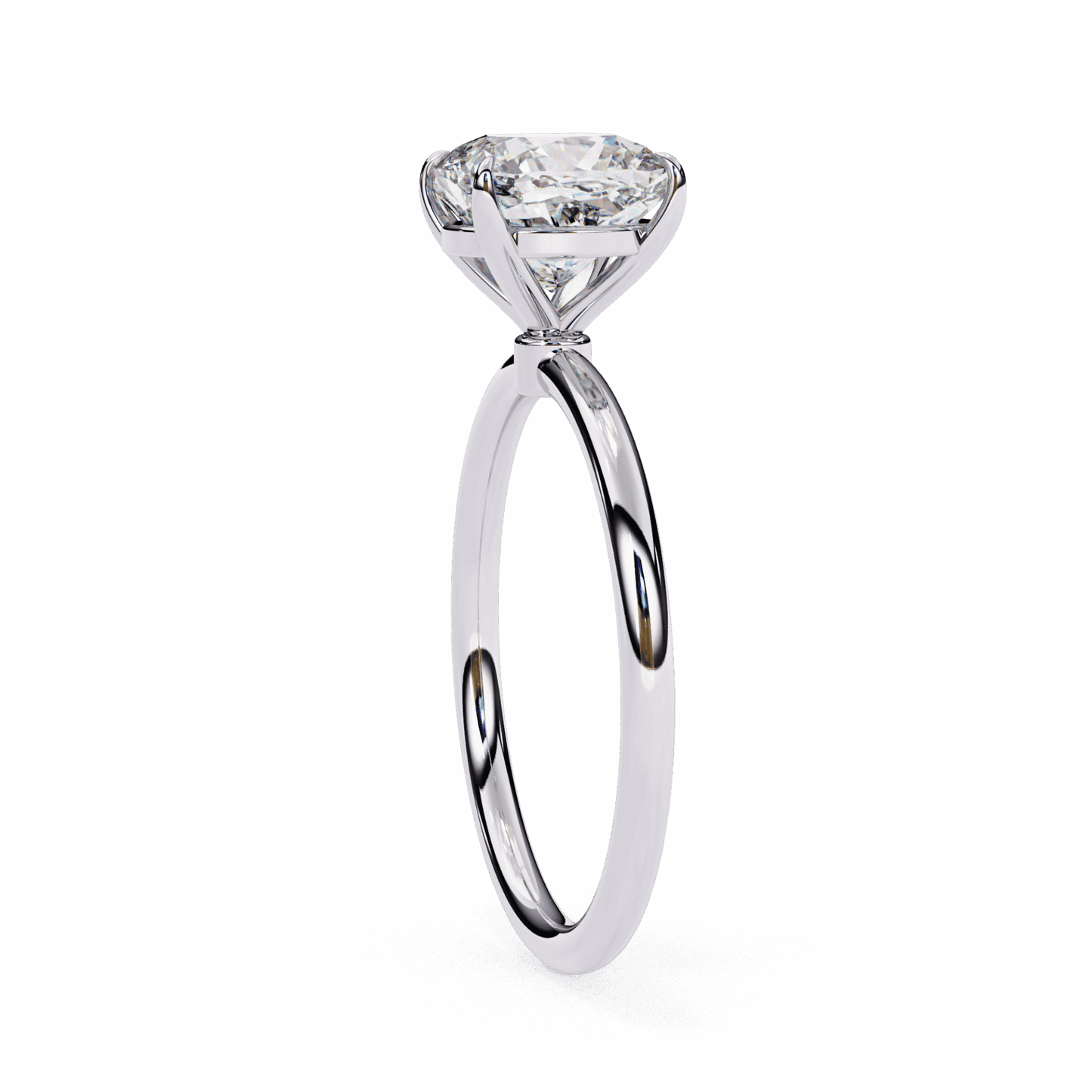 2.75 Carat Cushion The Classic Bond Solitaire Ring in Moissanite | House of Estara
