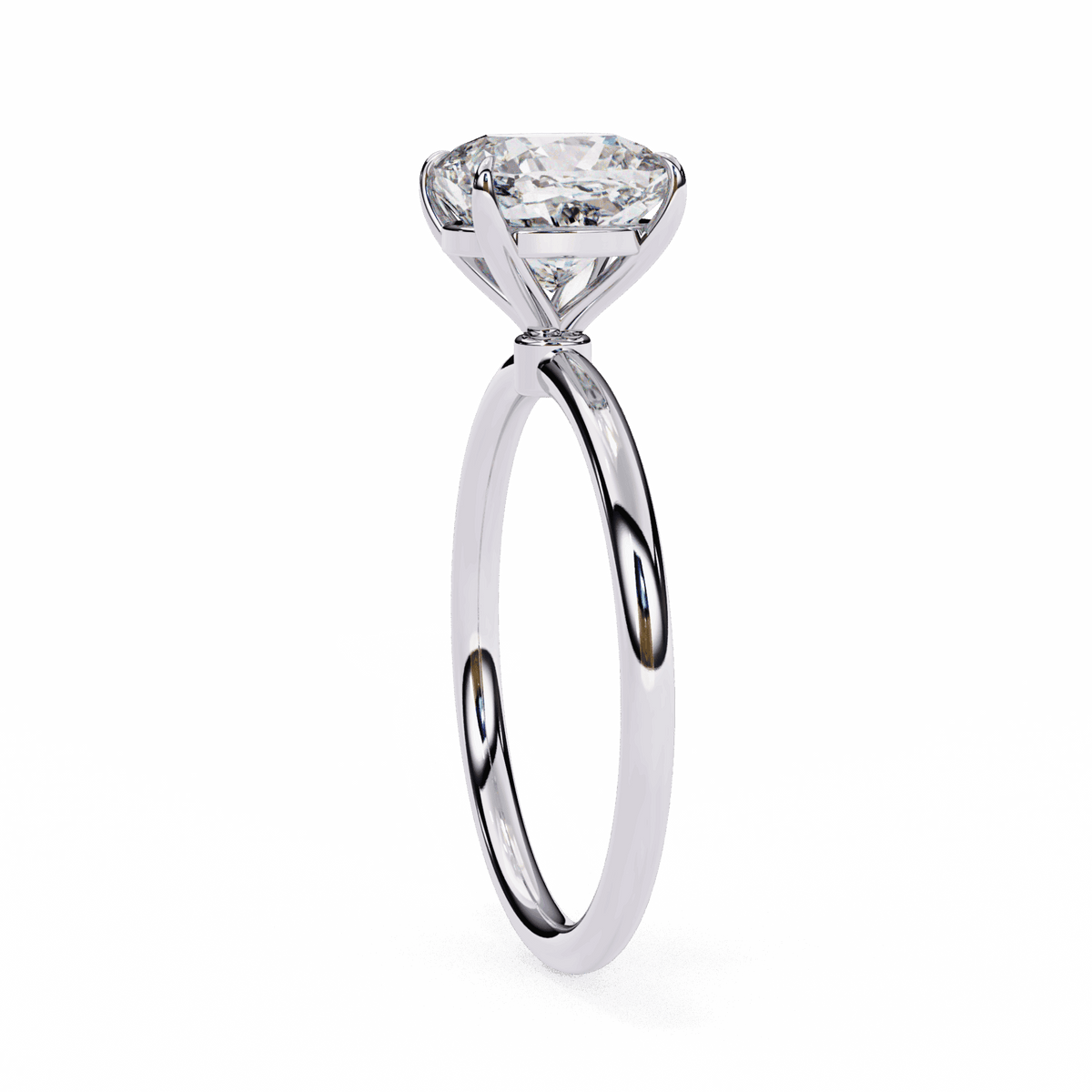 2.75 Carat Cushion The Classic Bond Solitaire Ring in Moissanite | House of Estara