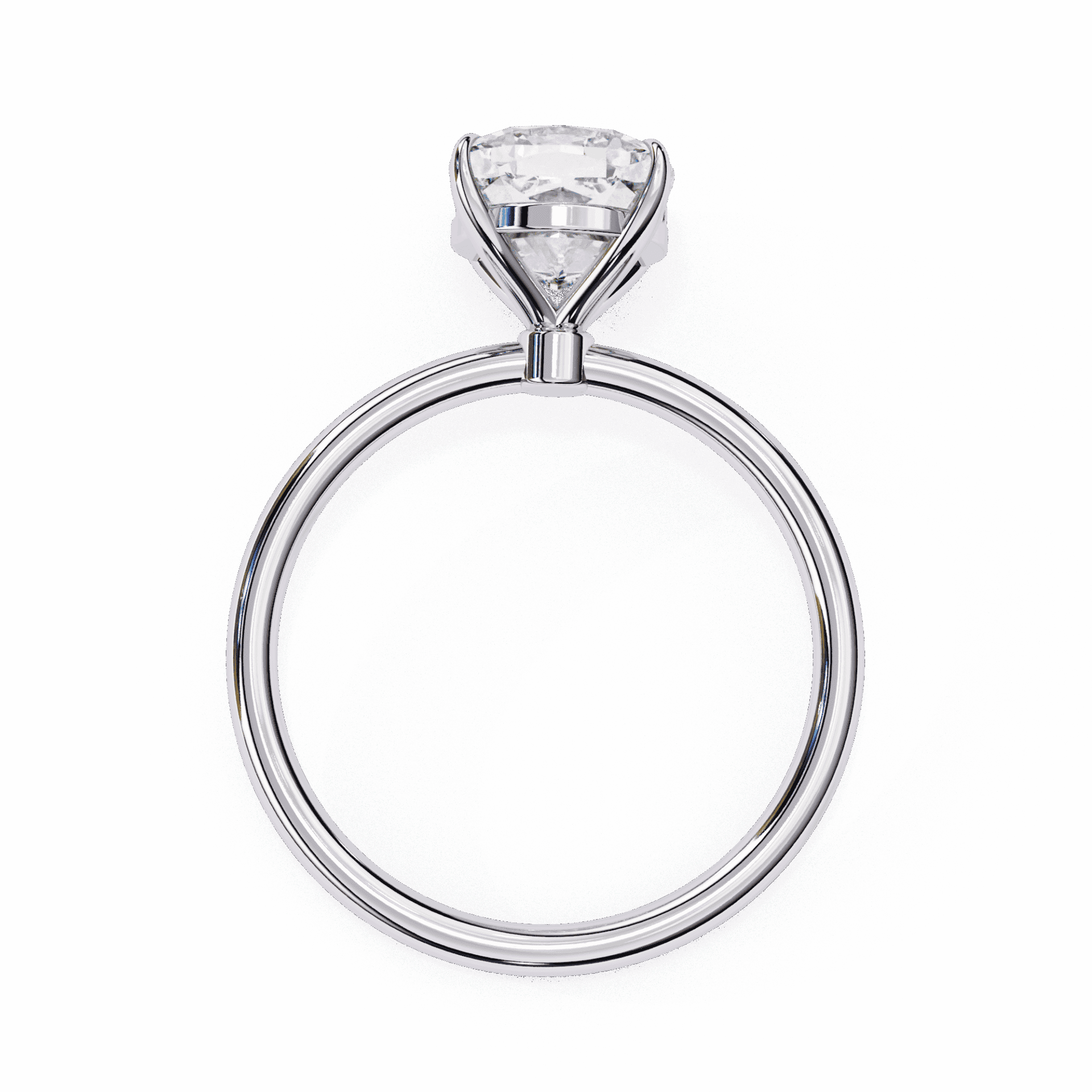 2.75 Carat Cushion The Classic Bond Solitaire Ring in Moissanite | House of Estara