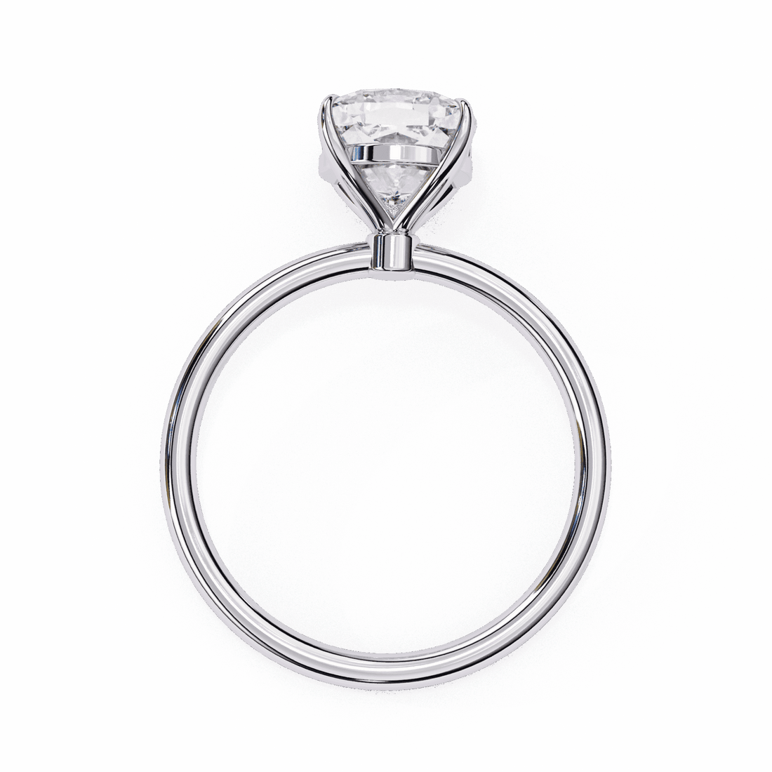 2.75 Carat Cushion The Classic Bond Solitaire Ring in Moissanite | House of Estara