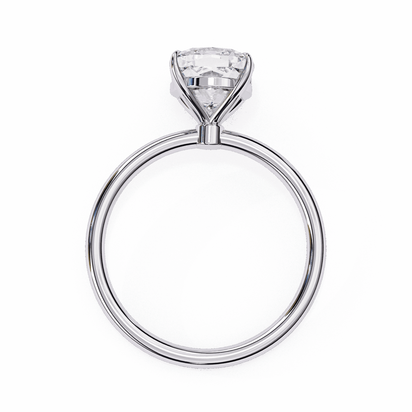 2.75 Carat Cushion The Classic Bond Solitaire Ring in Moissanite | House of Estara