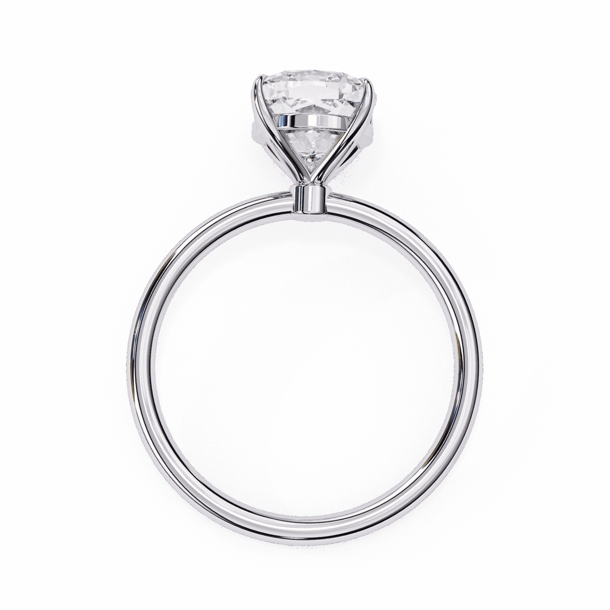 2.75 Carat Cushion The Classic Bond Solitaire Ring in Moissanite | House of Estara