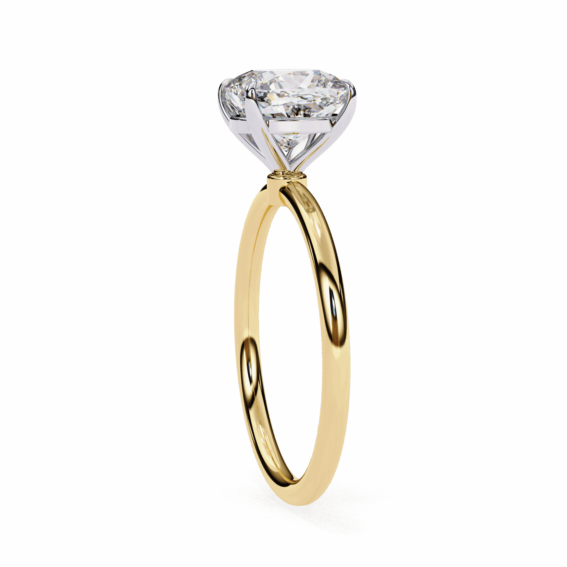 2.75 Carat Cushion The Classic Bond Solitaire Ring in Moissanite | House of Estara