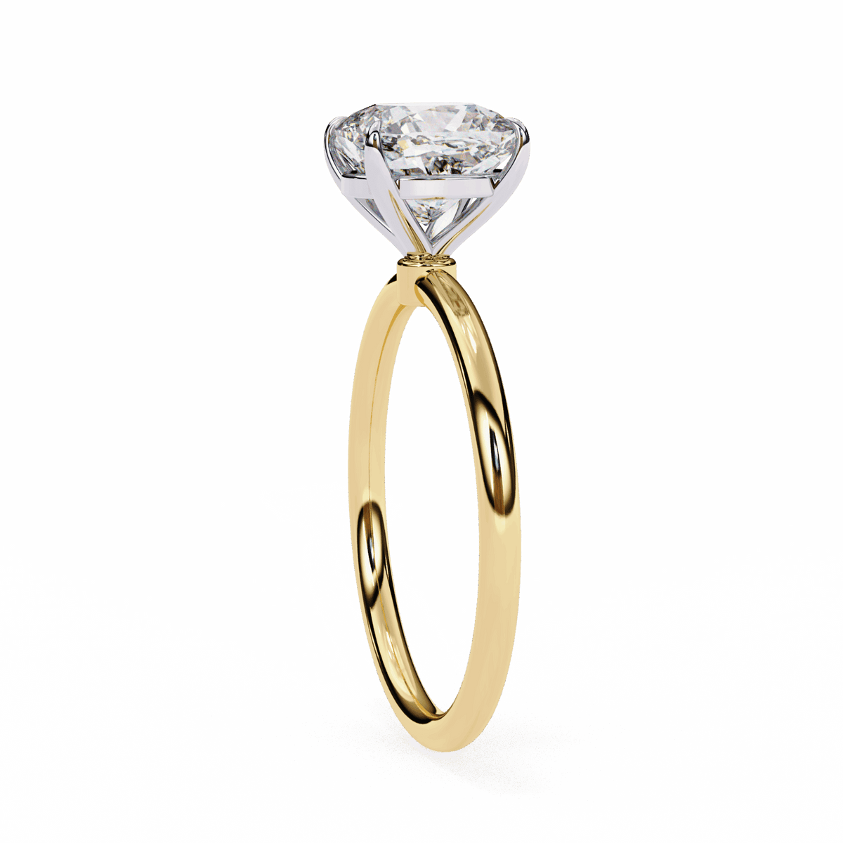 2.75 Carat Cushion The Classic Bond Solitaire Ring in Moissanite | House of Estara