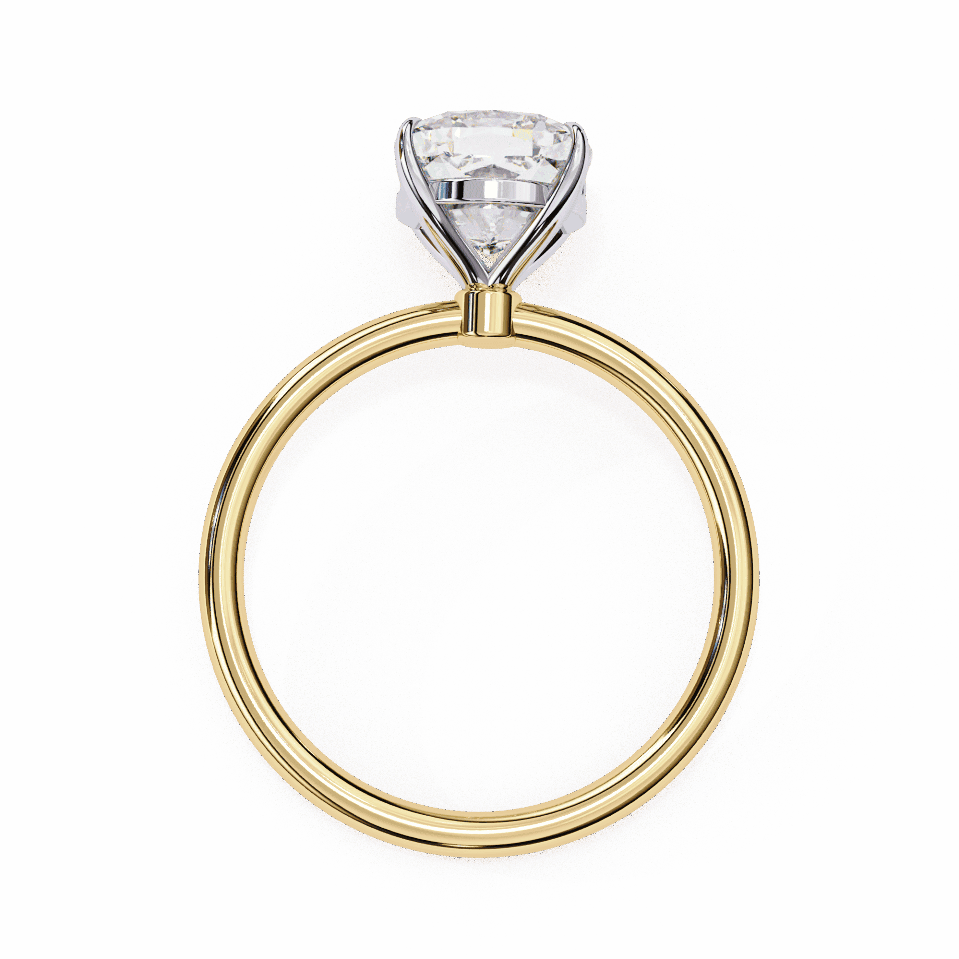 2.75 Carat Cushion The Classic Bond Solitaire Ring in Moissanite | House of Estara