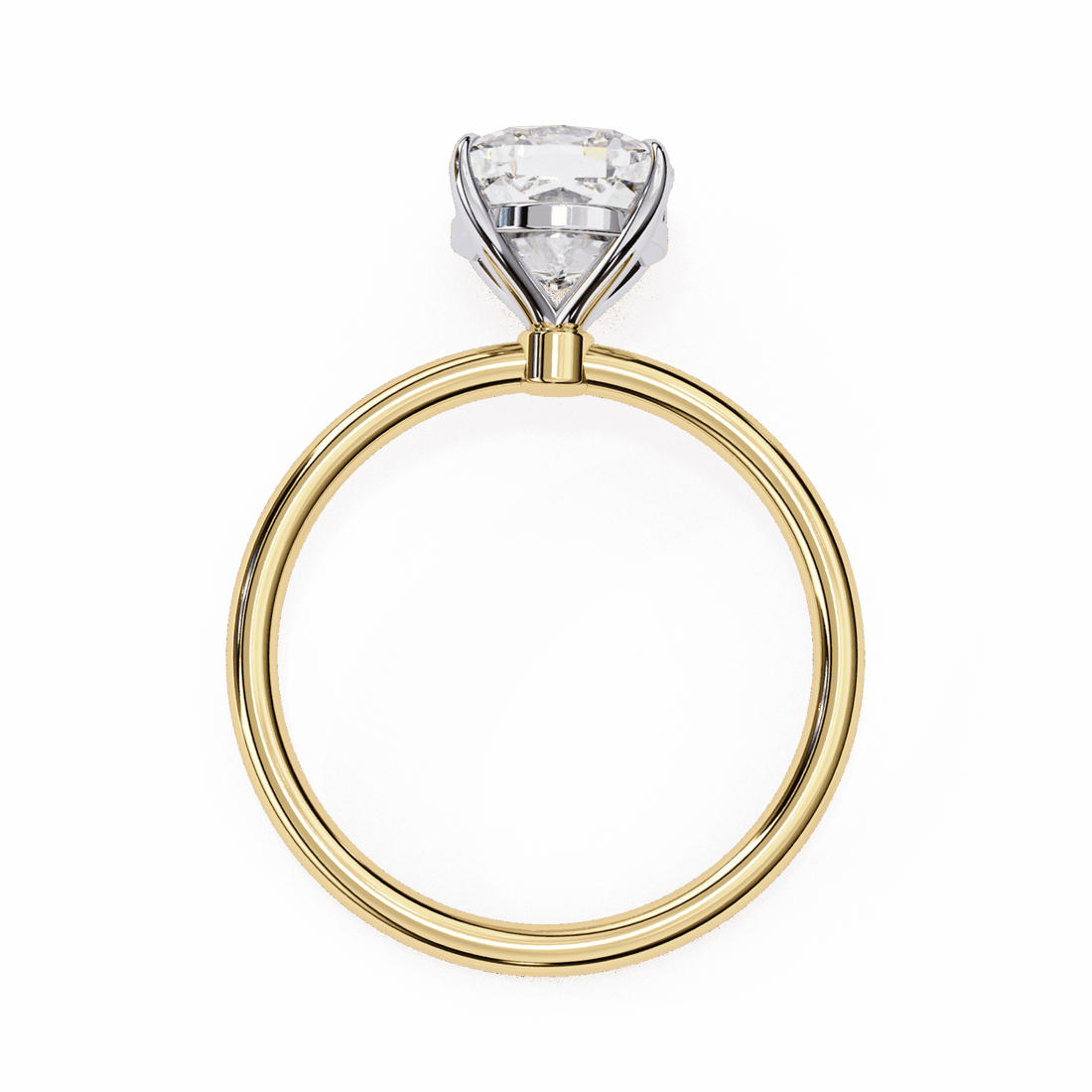 2.75 Carat Cushion The Classic Bond Solitaire Ring in Moissanite | House of Estara