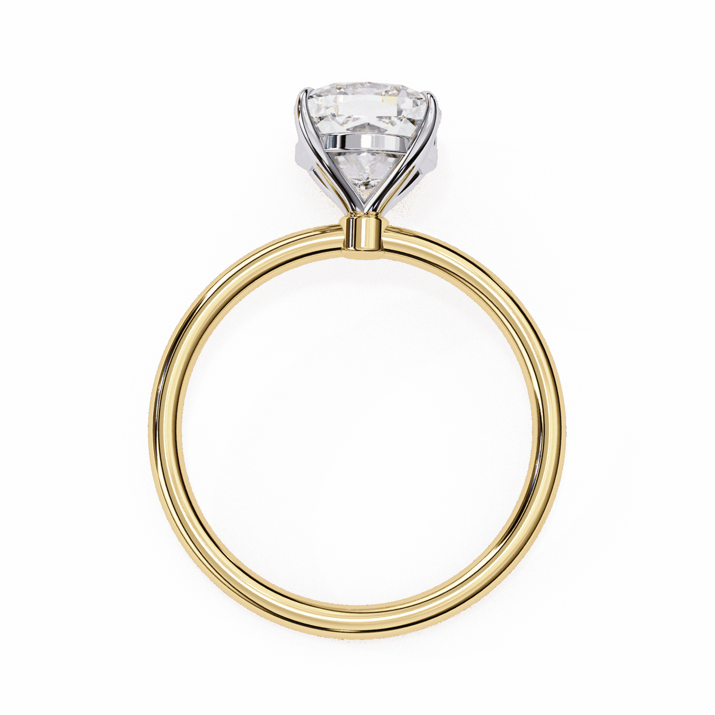2.75 Carat Cushion The Classic Bond Solitaire Ring in Moissanite | House of Estara