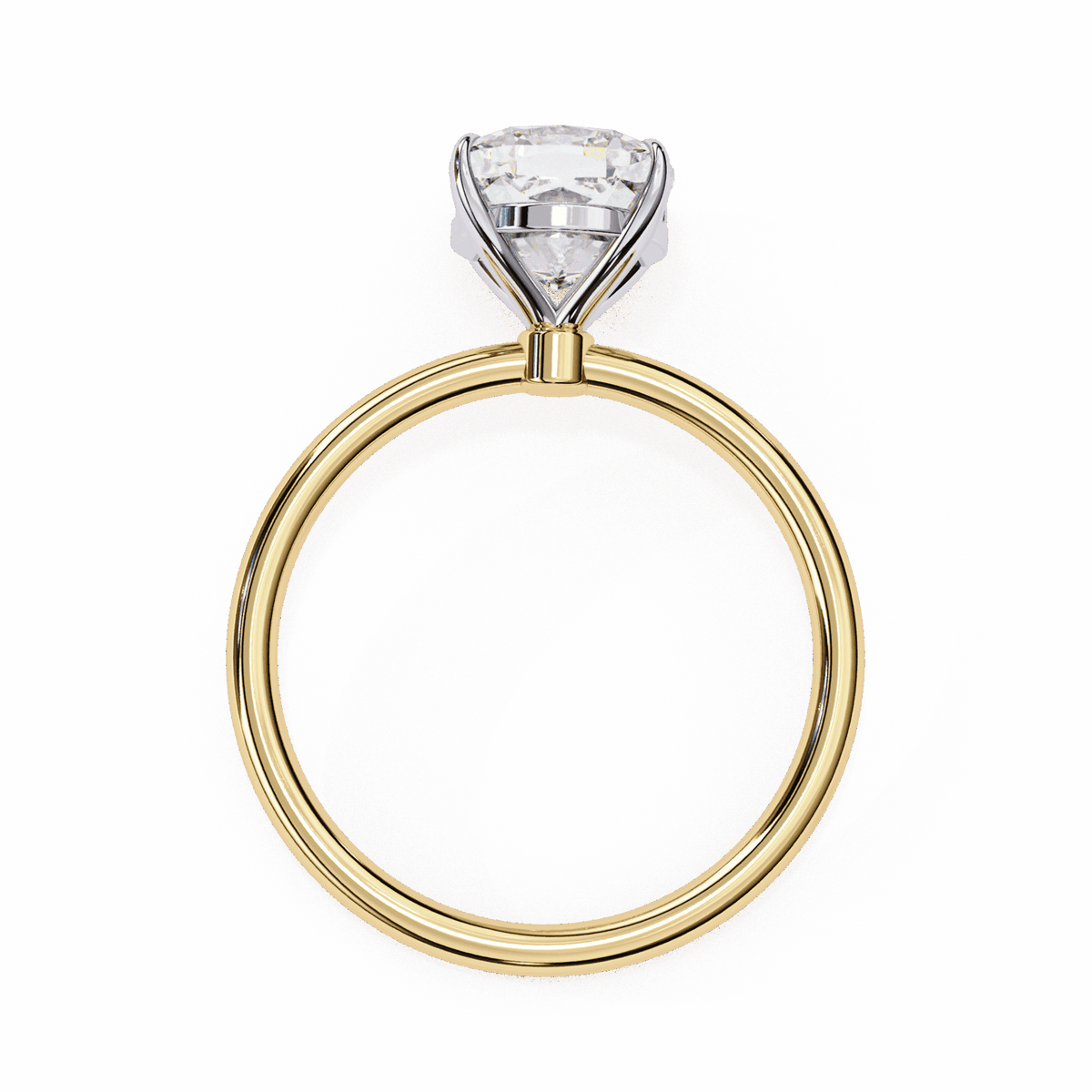 2.75 Carat Cushion The Classic Bond Solitaire Ring in Moissanite | House of Estara